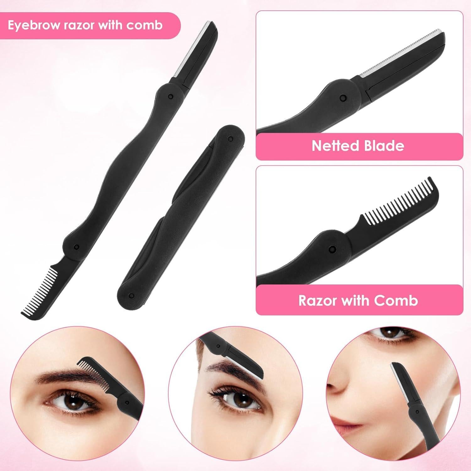 Set de Cuidado de Cejas 5 en 1 Qulkws - Tijeras, Pinzas, Peine