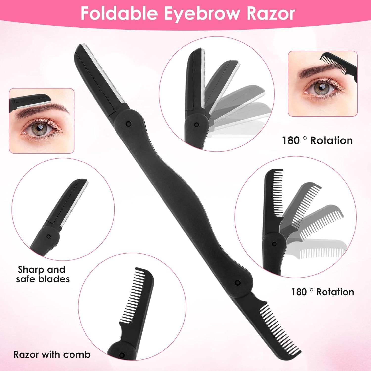 Set de Cuidado de Cejas 5 en 1 Qulkws - Tijeras, Pinzas, Peine