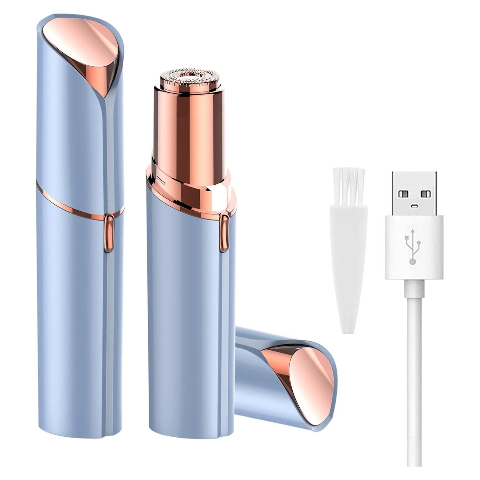 Removedor de Vello Facial Rosarden Recargable USB IPX6 Azul