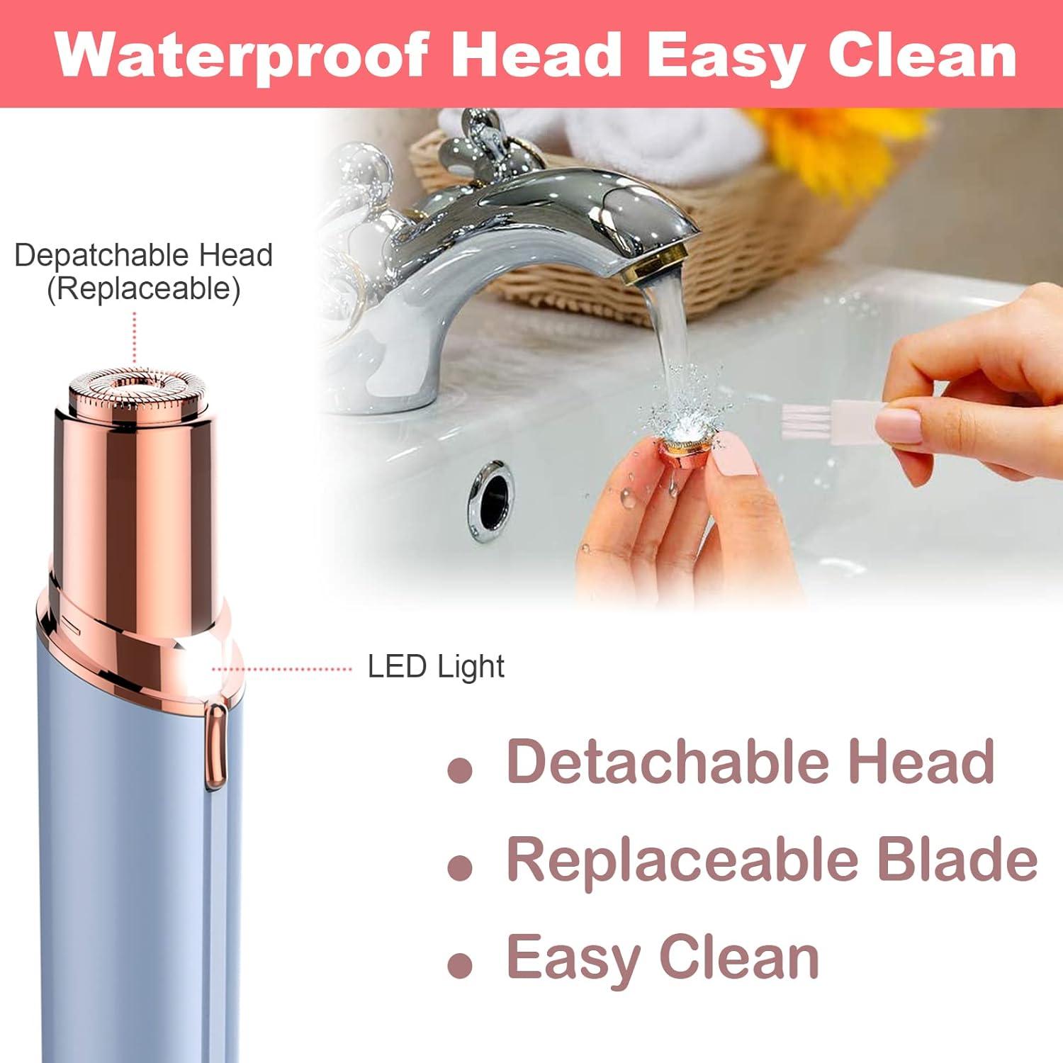 Removedor de Vello Facial Rosarden Recargable USB IPX6 Azul