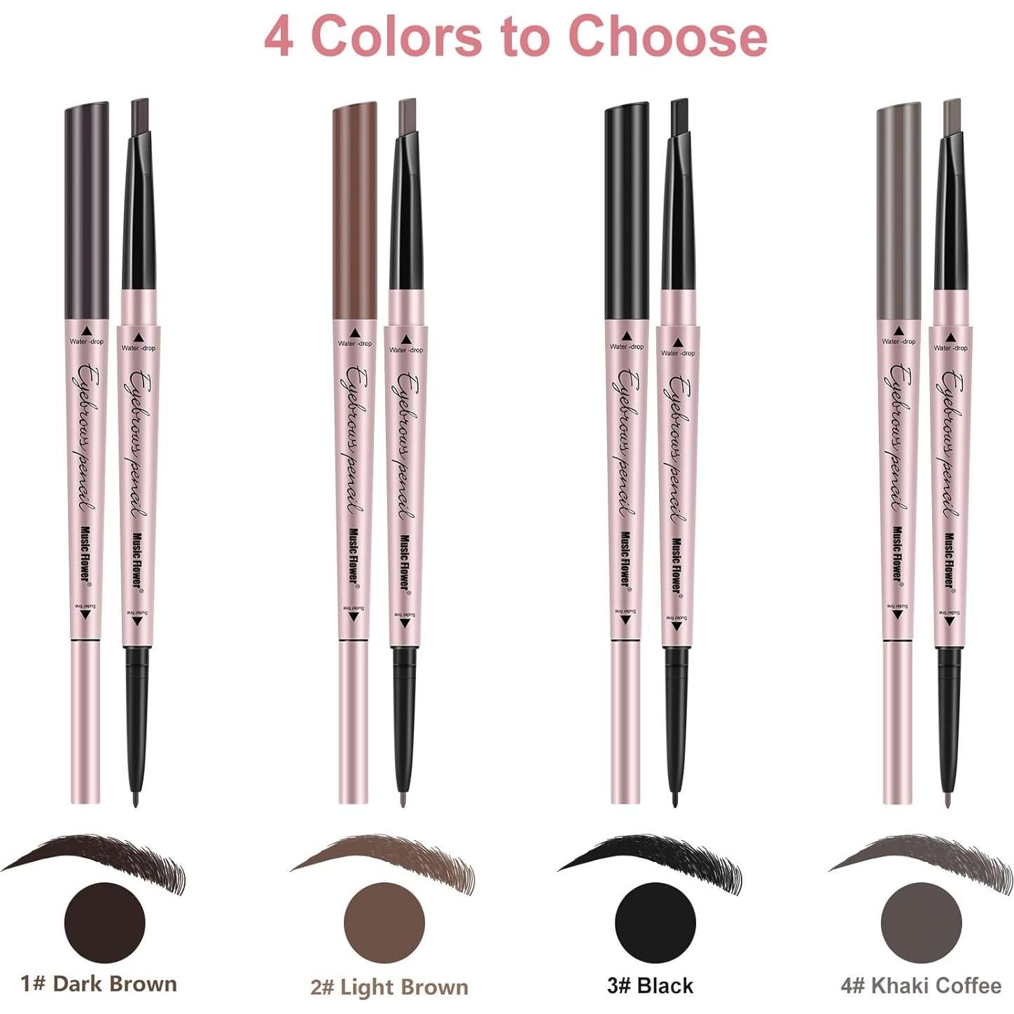 Kit de lápiz de cejas TurritopsisD 2 en 1 a prueba de agua