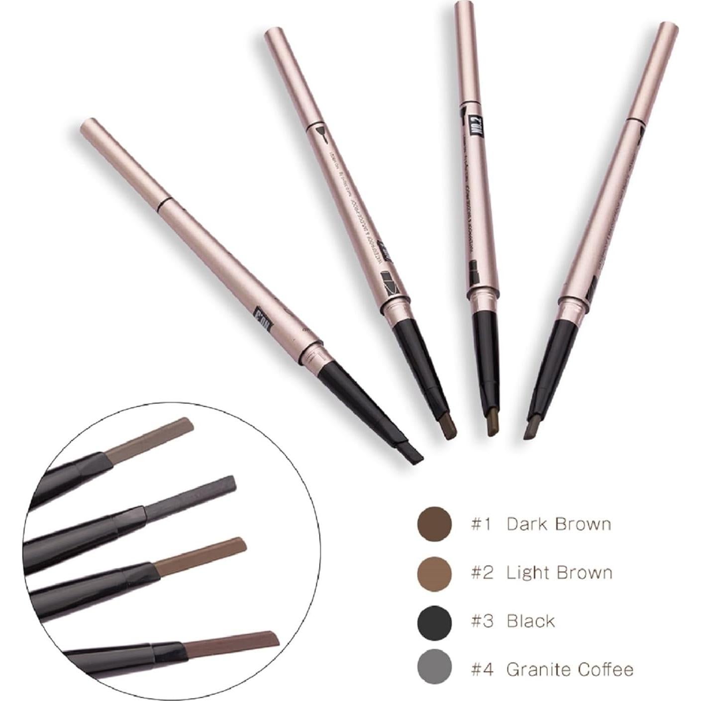 Set de 2 Lápices de Cejas HeyBeauty + Cepillo Profesional