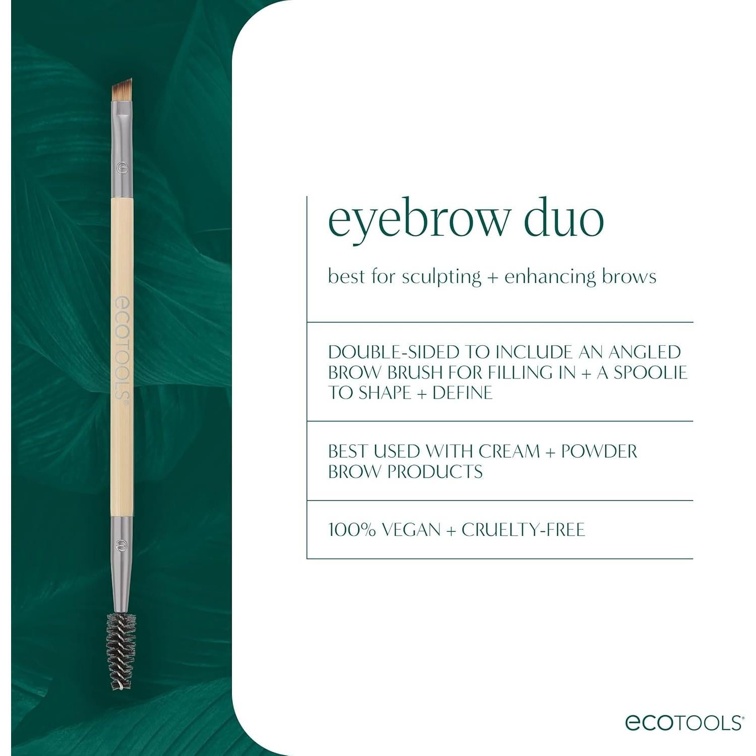 Dúo de Brochas para Cejas EcoTools - Angulada y Spoolie