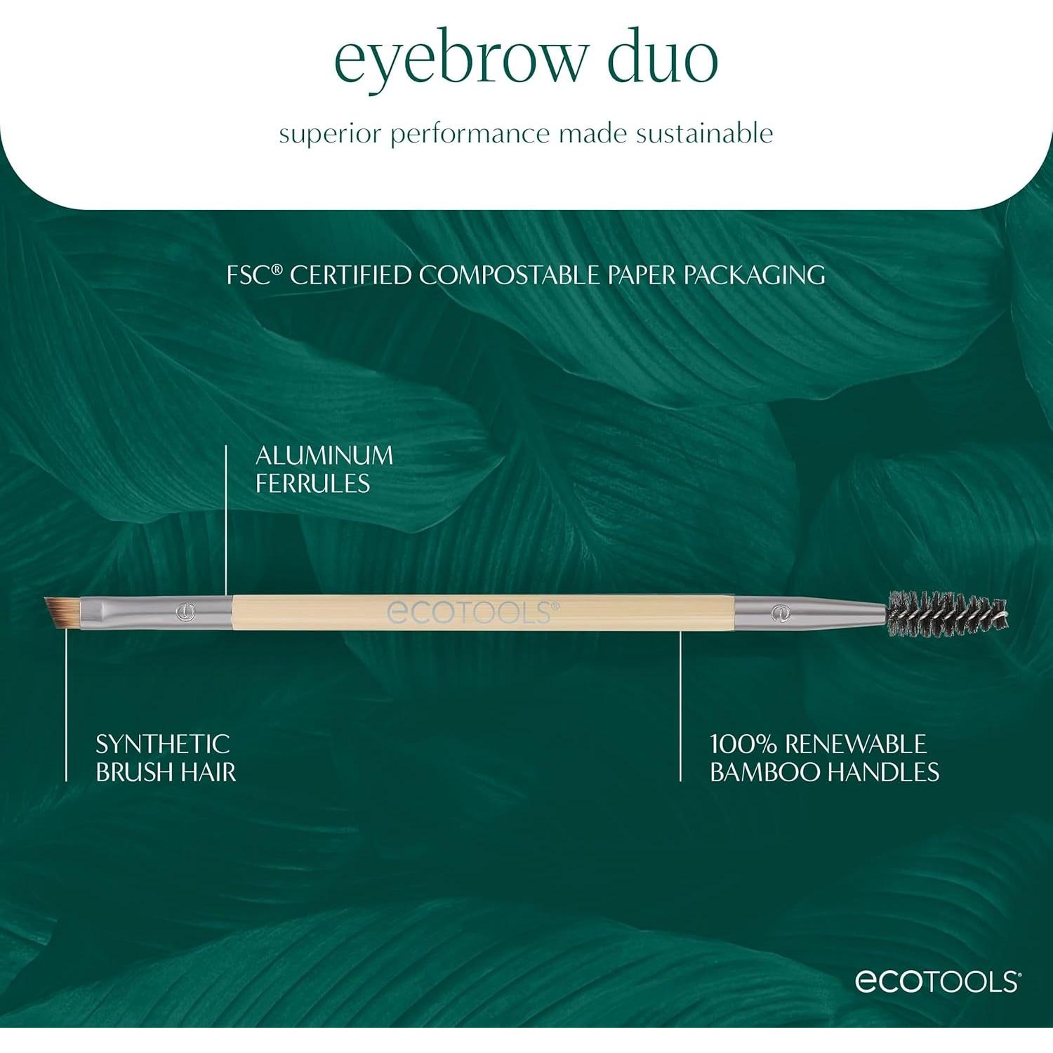 Dúo de Brochas para Cejas EcoTools - Angulada y Spoolie