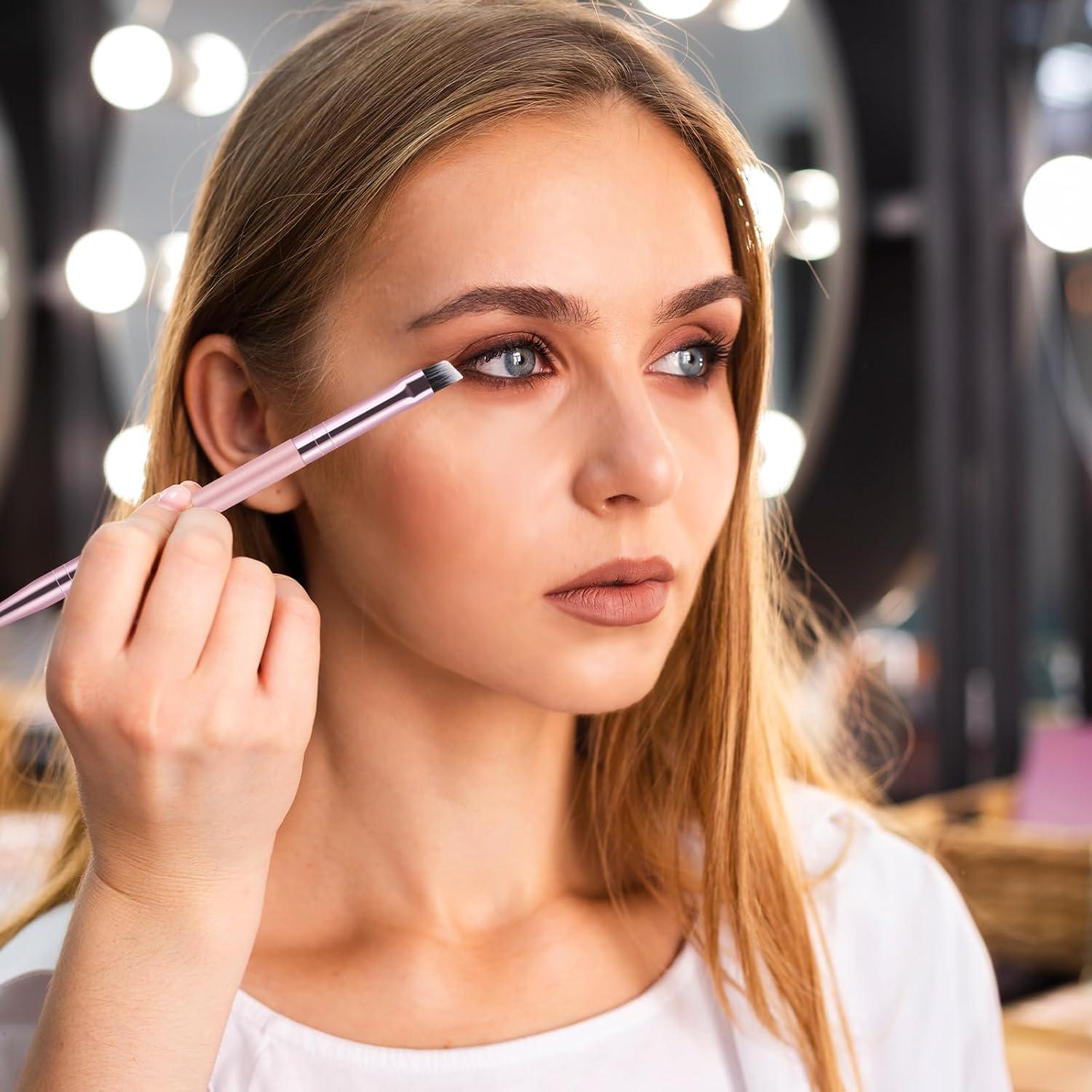 Set de 6 Cepillos de Cejas Angulados Giantree - Doble Cabeza