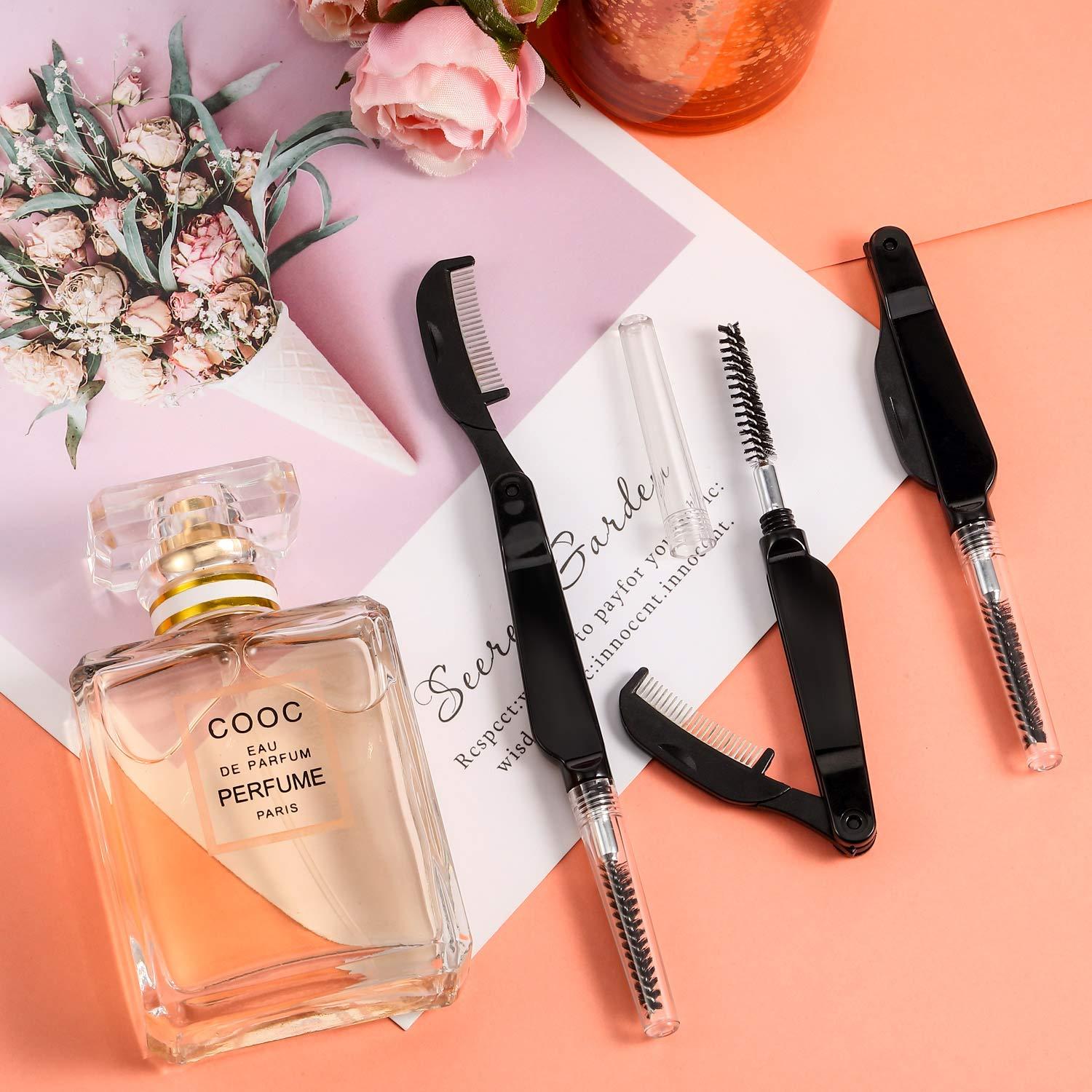 Peines de Pestañas y Cejas Boao - 4 Piezas Plegables Negro