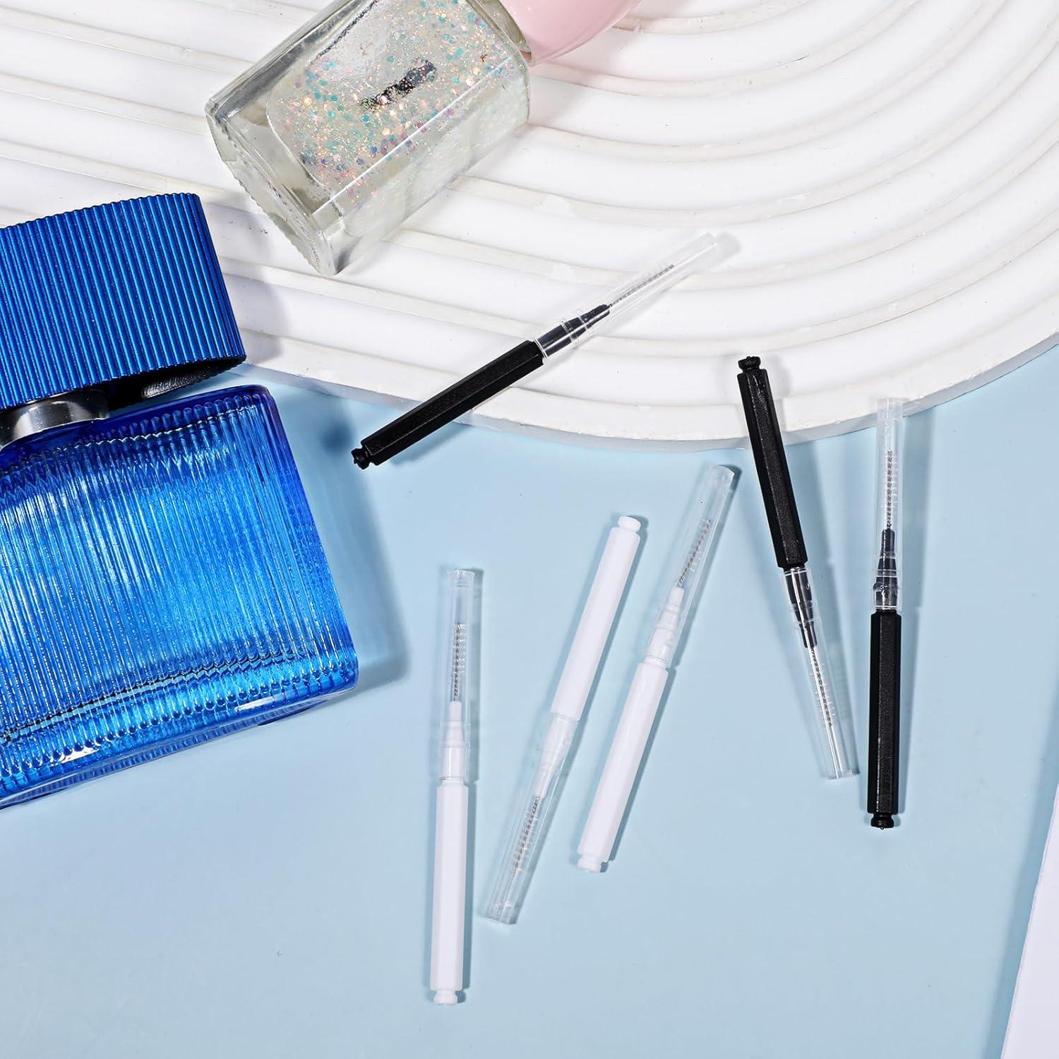 60 Micro Cepillos de Cejas LXUEJIE con Tapa - Herramienta de Belleza