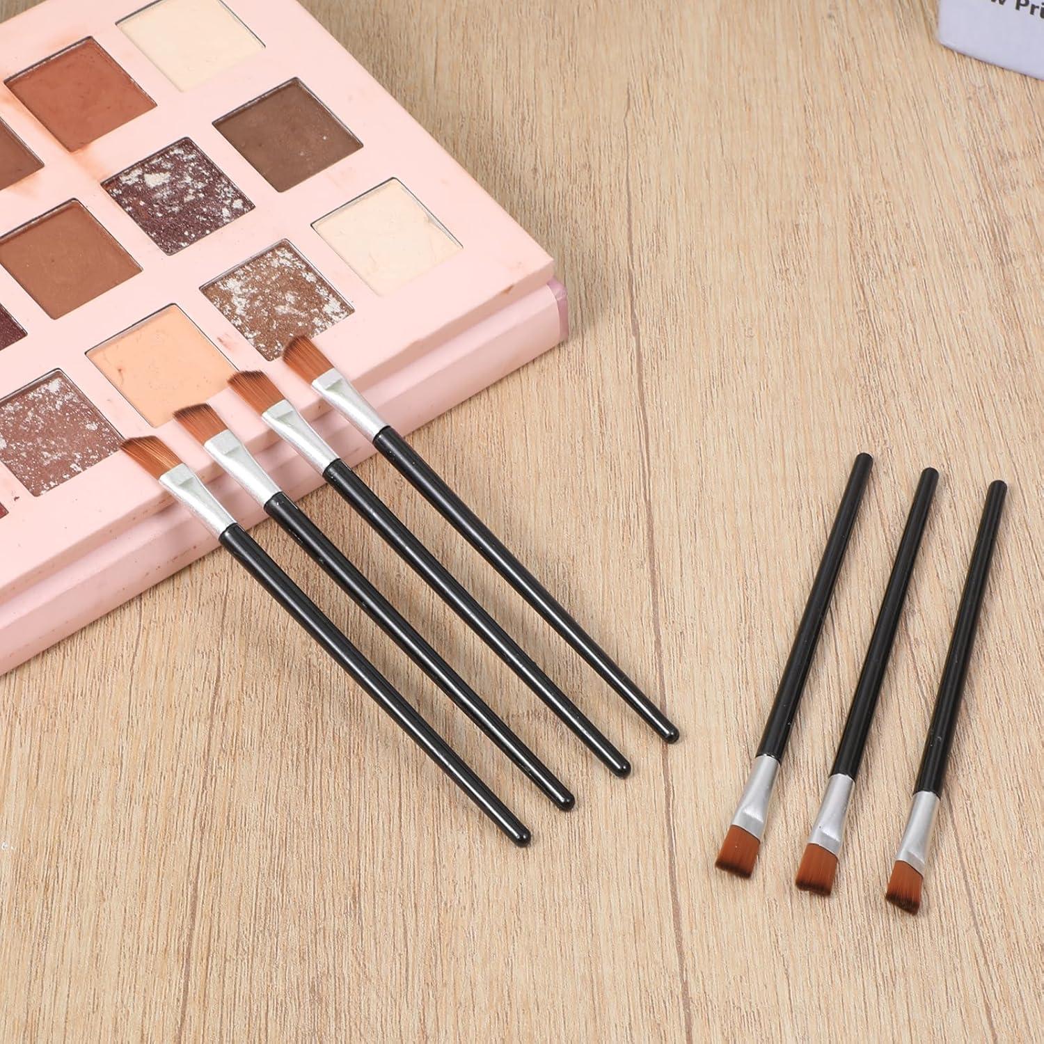 100 Brochas de Cejas Anguladas LXUEJIE 9.6cm para Maquillaje