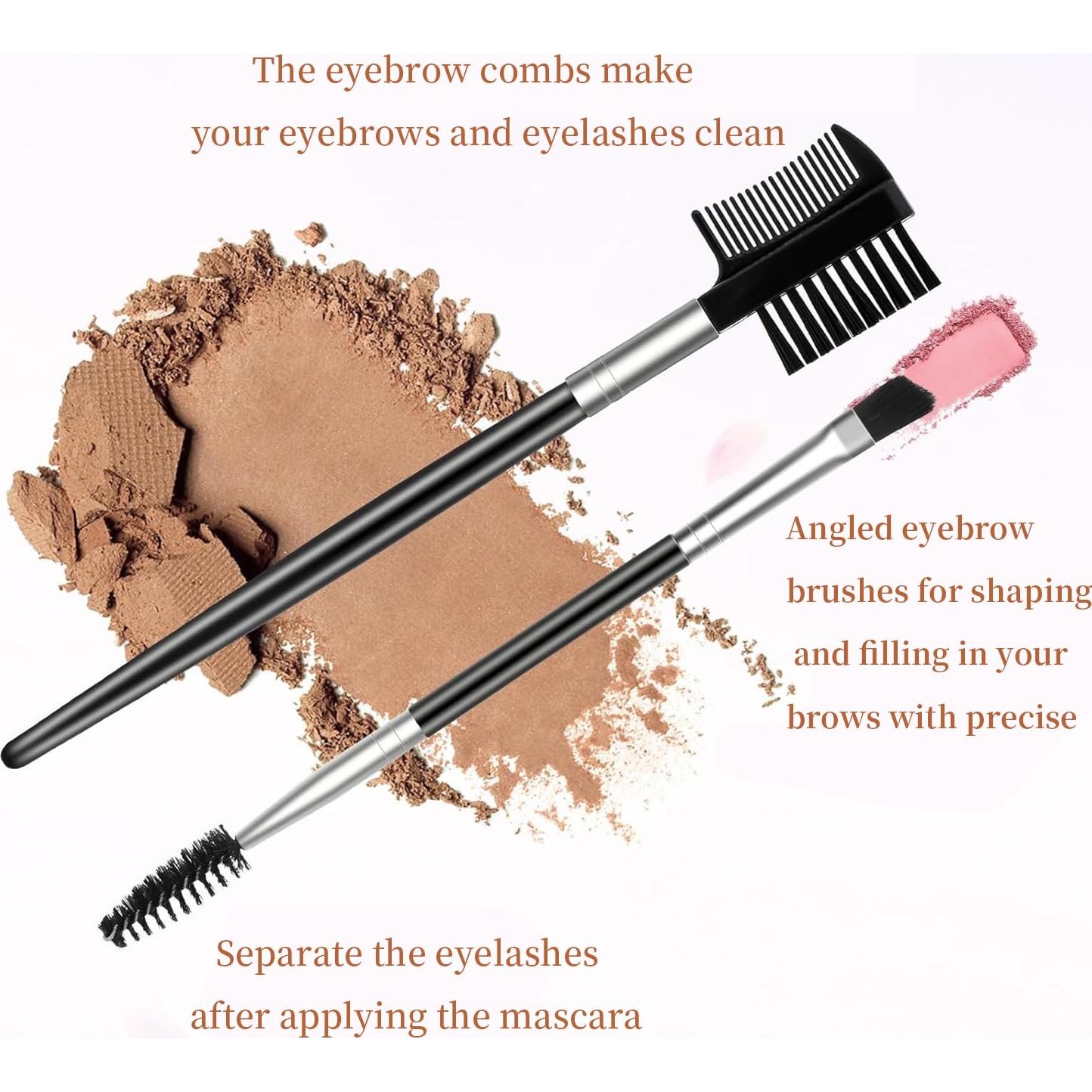 Set de 2 Cepillos de Cejas y Pestañas Qiifaiikooii