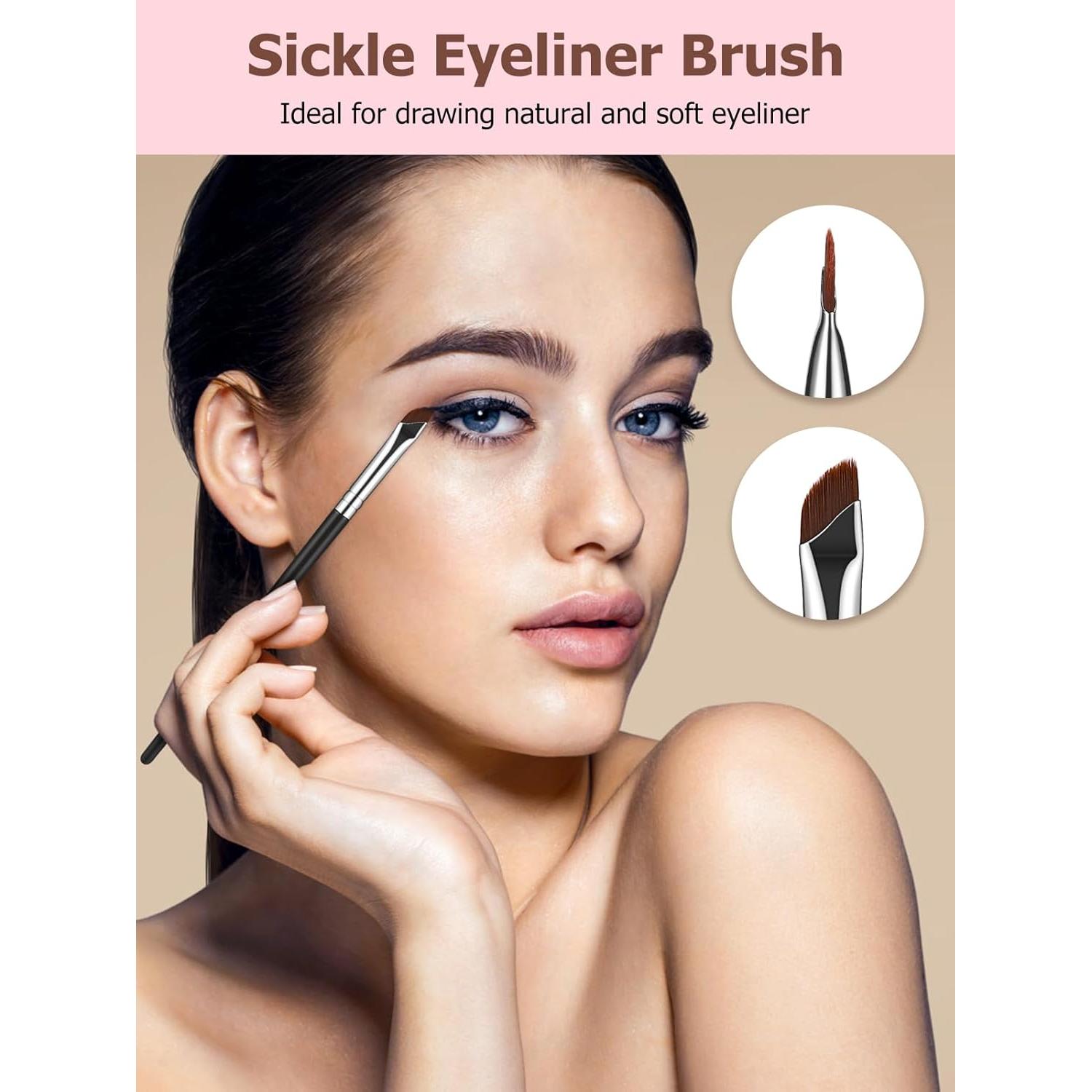 Juego de Pinceles de Delineador TEOYALL - 4 Piezas, Punta Fina