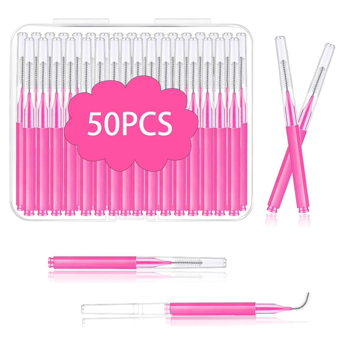 Juego de Brochas Micro para Cejas y Pestañas MAYEEN 50Pcs