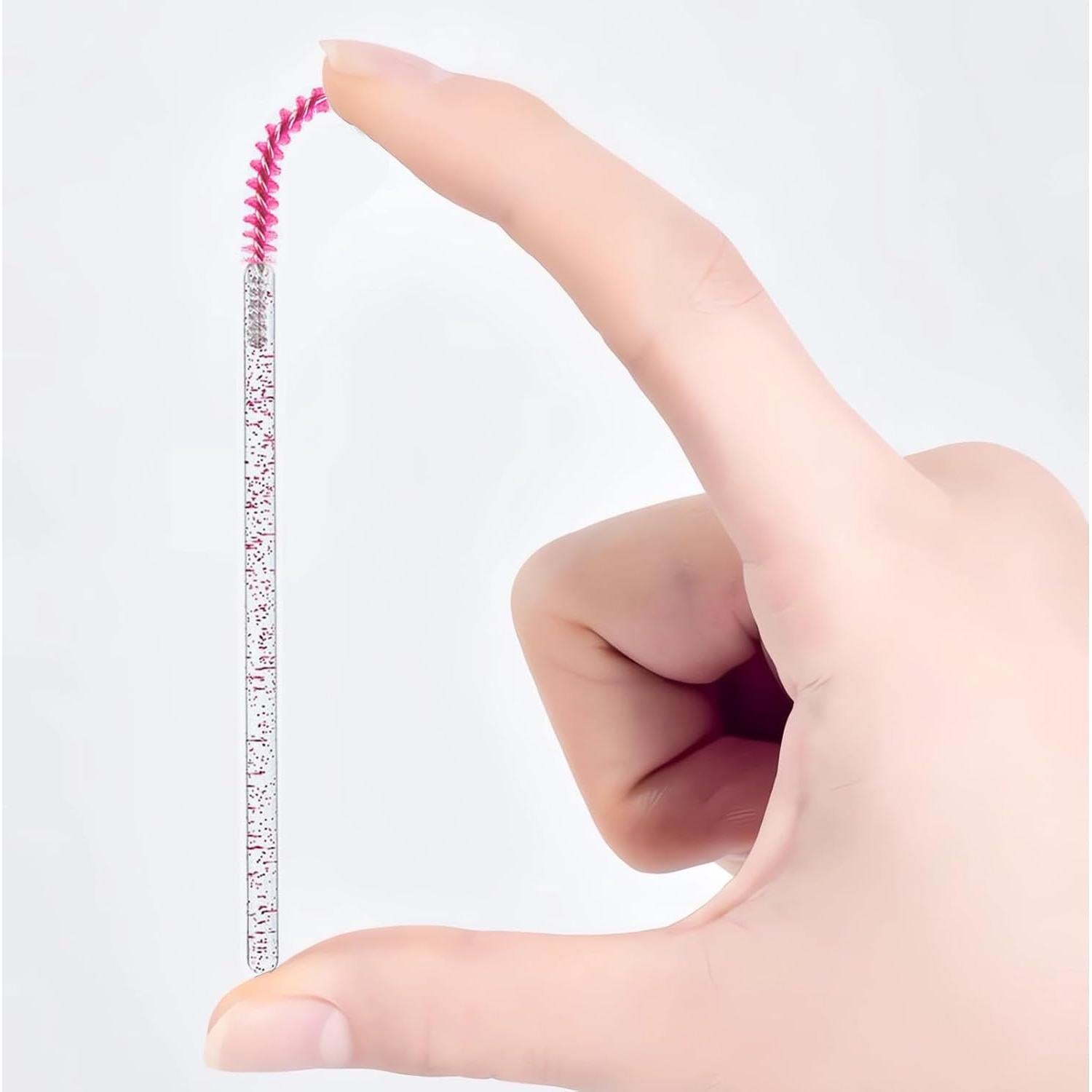 Cepillos de Pestañas Desechables CORCONESS 50 Pcs Rosa