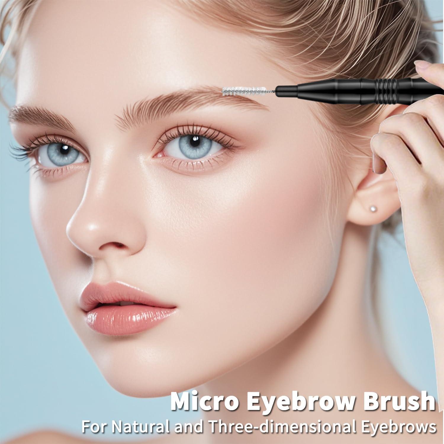 20 Cepillos Micro Spoolie para Cejas y Pestañas DWNDN Negro