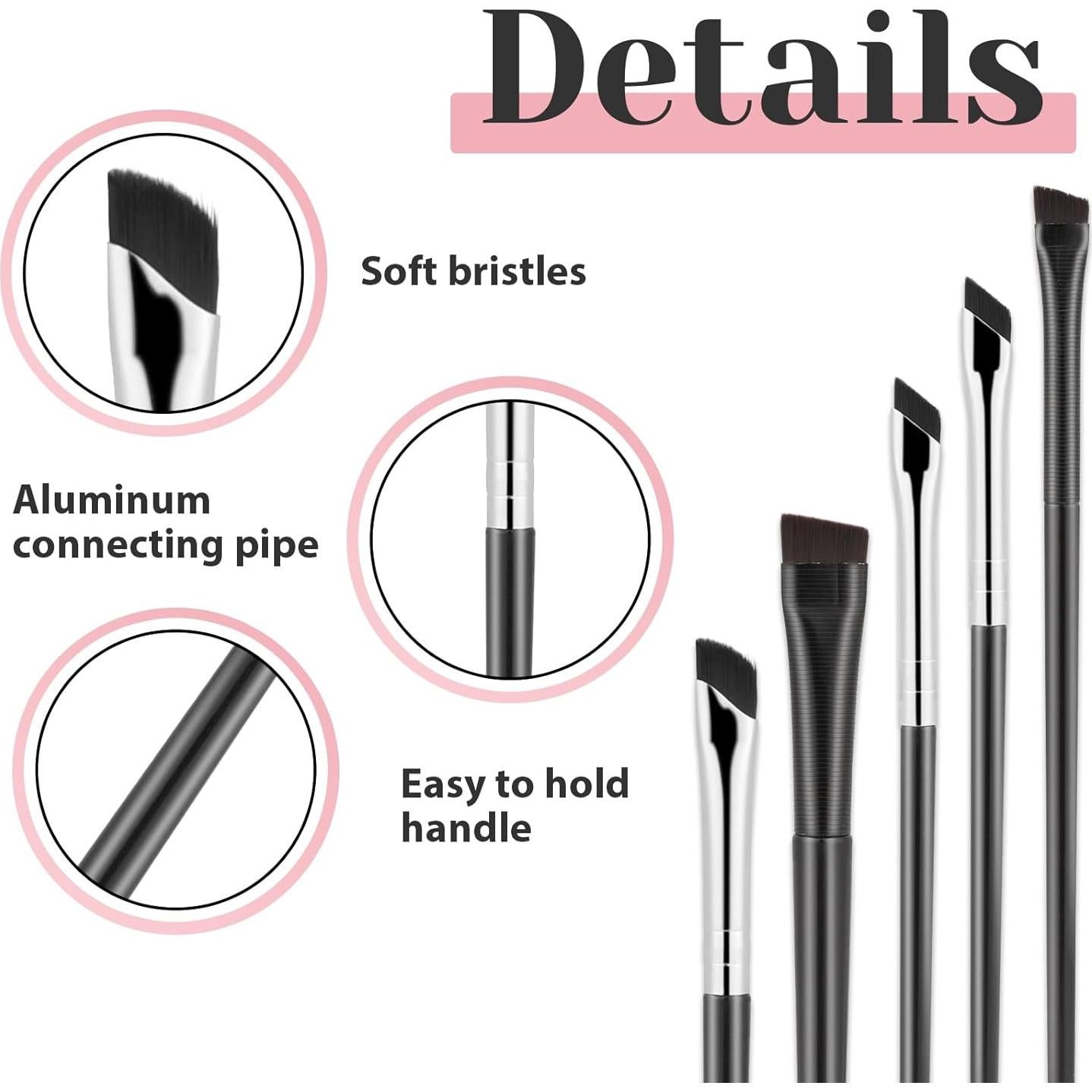 Set de 5 Pinceles Delgados para Delineador Alrhso - Precisión