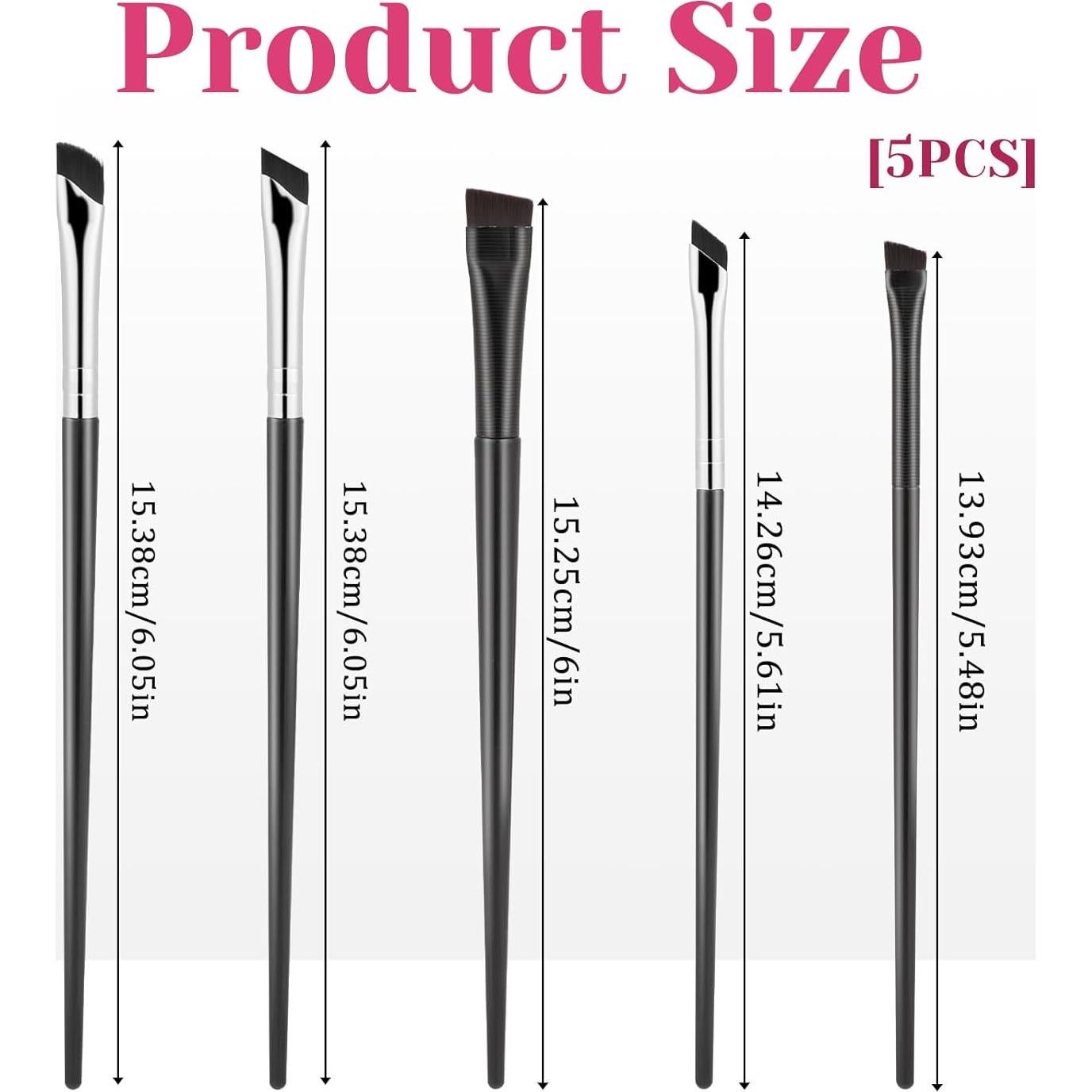 Set de 5 Pinceles Delgados para Delineador Alrhso - Precisión