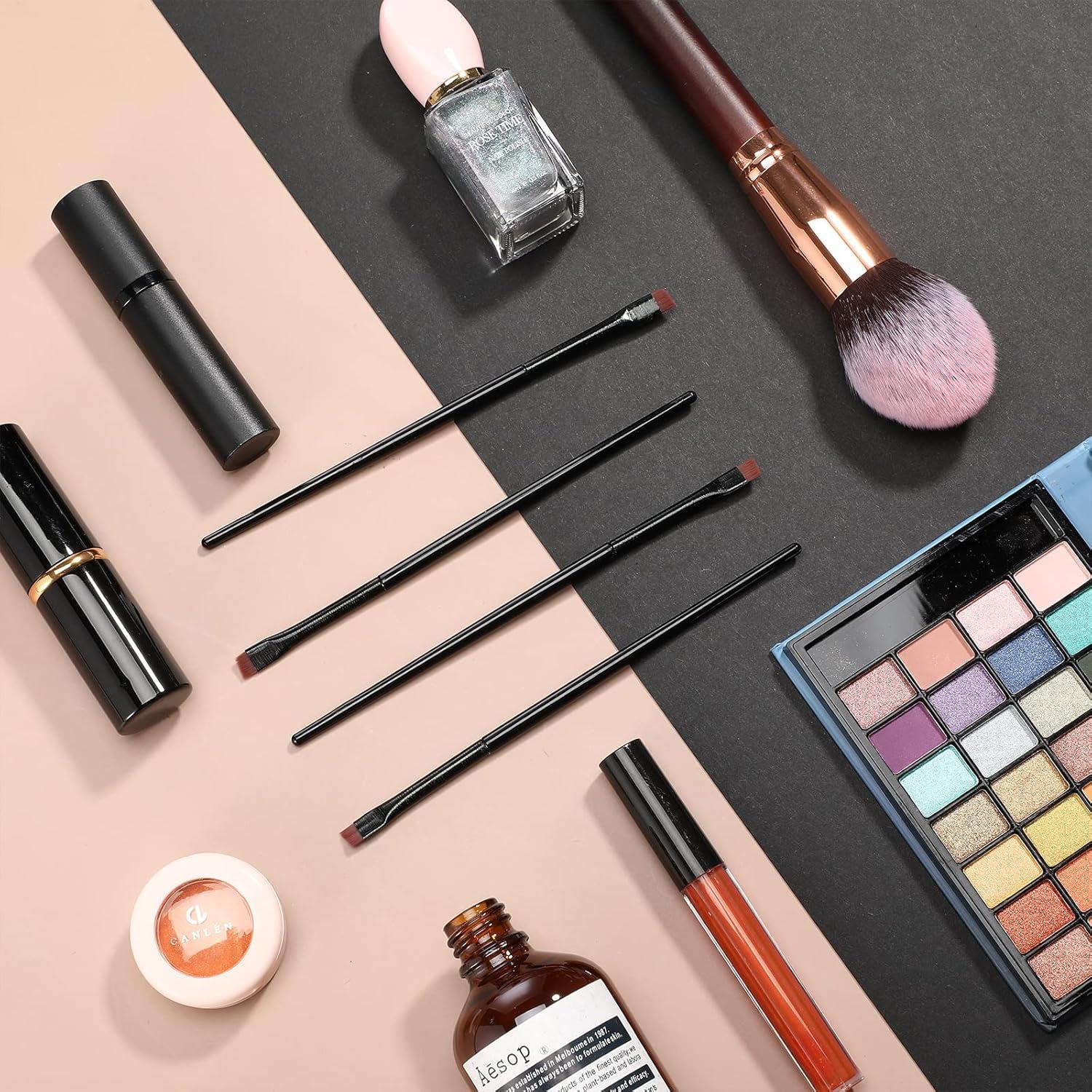 Brochas de Delineador de Ojos y Cejas Maitys 12 Piezas - Negro