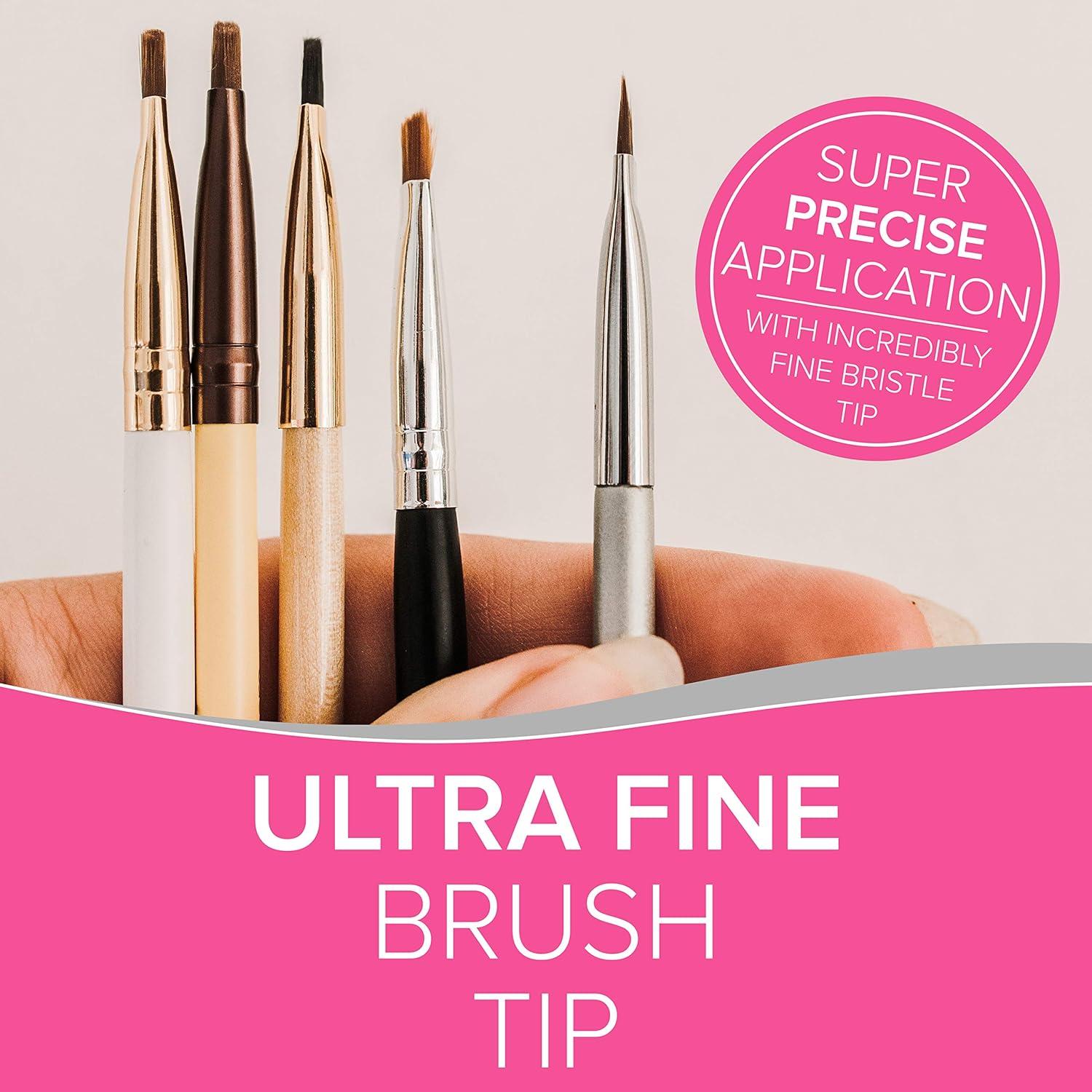 Brocha de Cejas Angulada NYK1 + Spoolie Doble Cara - Precisión