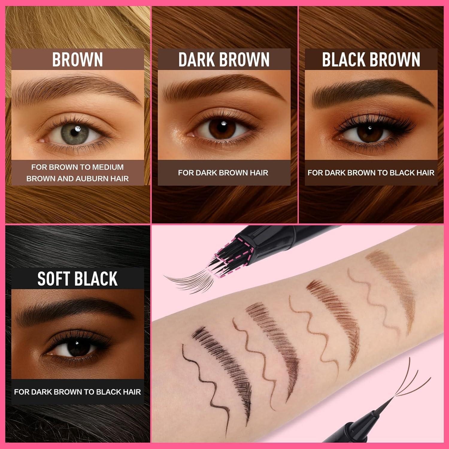 Lápiz de Cejas 2 en 1 SUSIKEKI Marrón Oscuro - Doble Punta