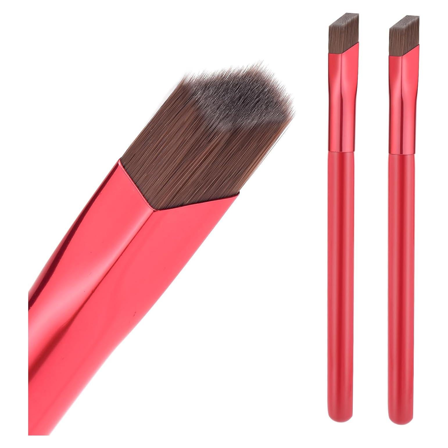 Cepillo de Cejas Profesional XMOSNZ Angulado 2 Pcs Rojo