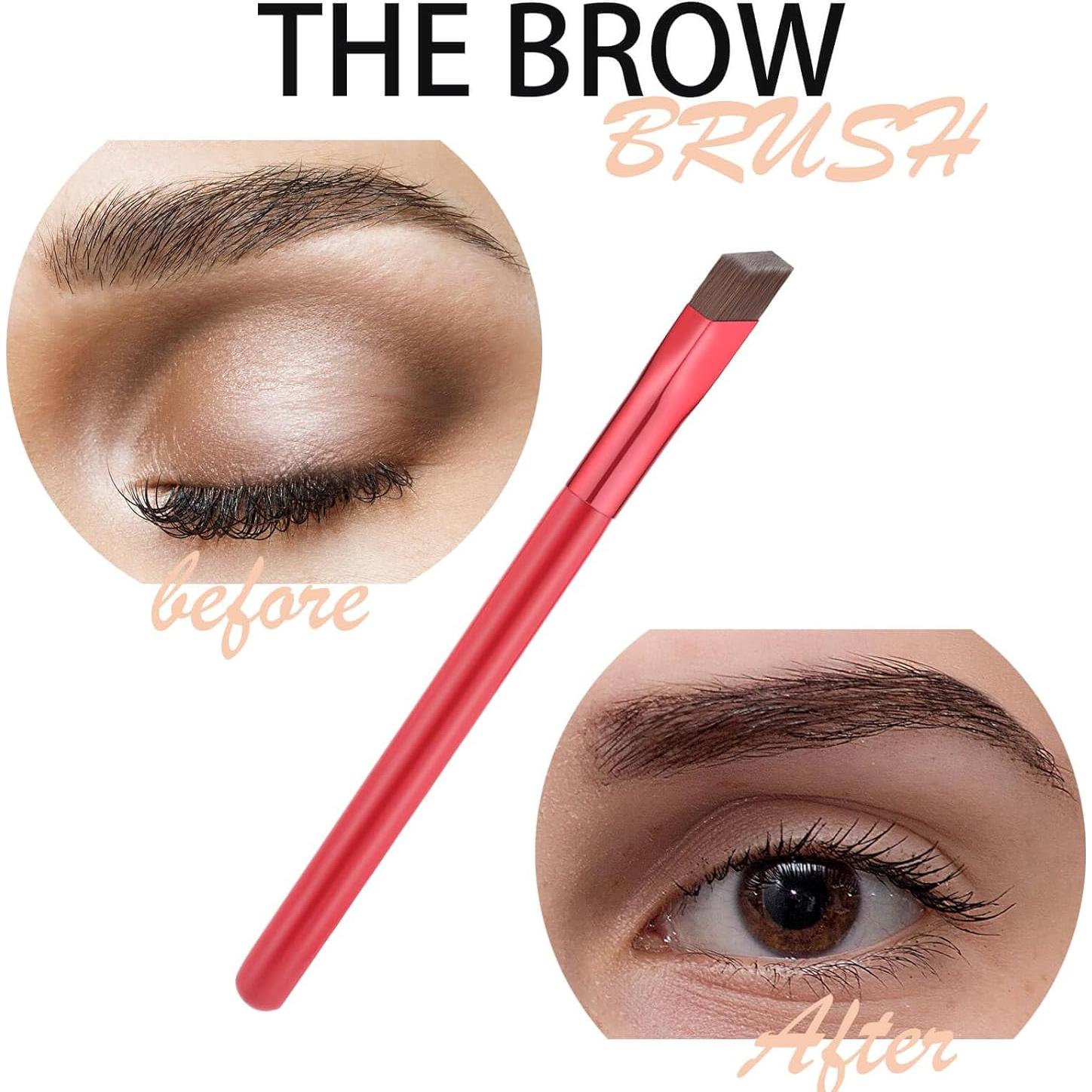 Cepillo de Cejas Profesional XMOSNZ Angulado 2 Pcs Rojo