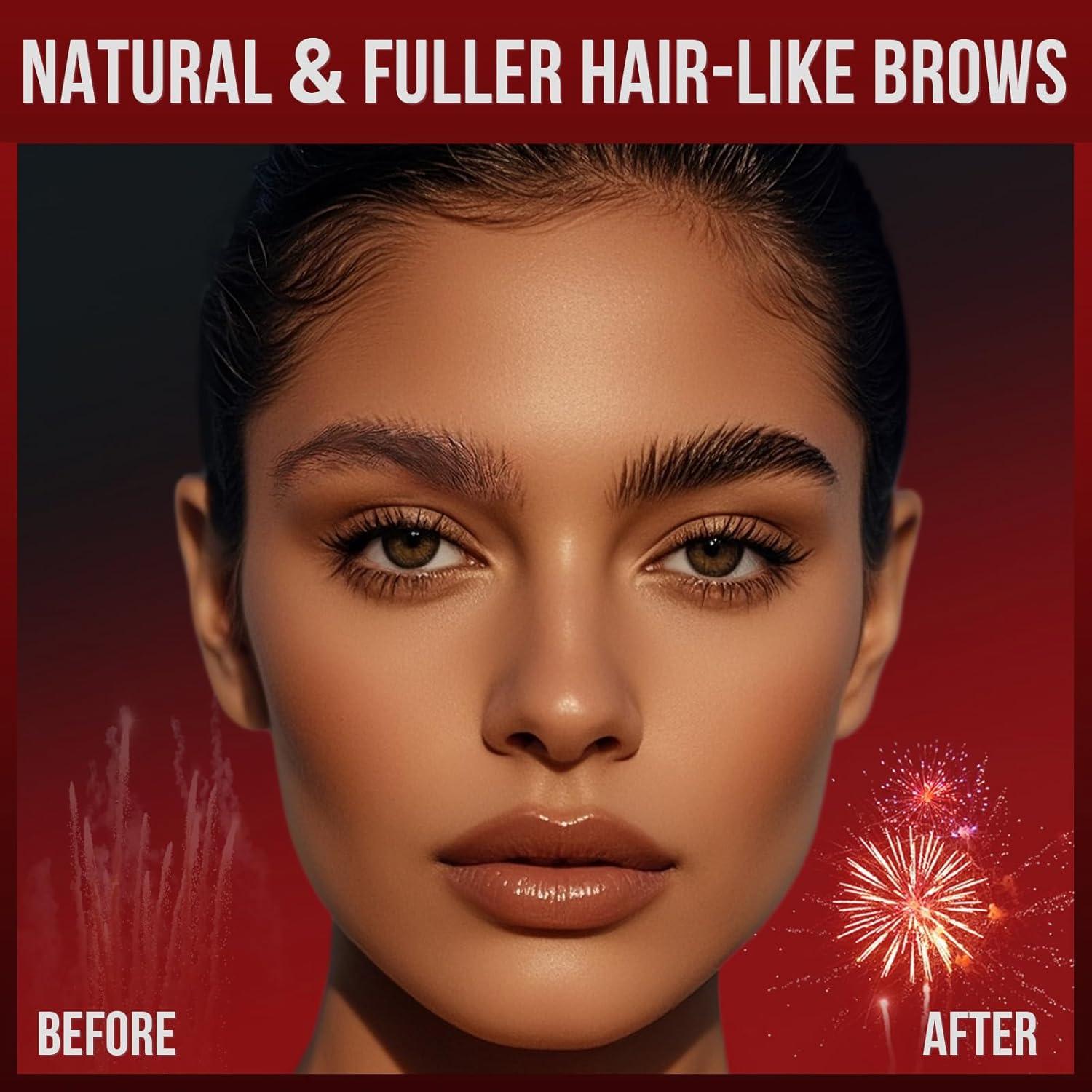 Lápiz de Cejas Vevivia Marrón Oscuro - Doble Cepillo y Curvado