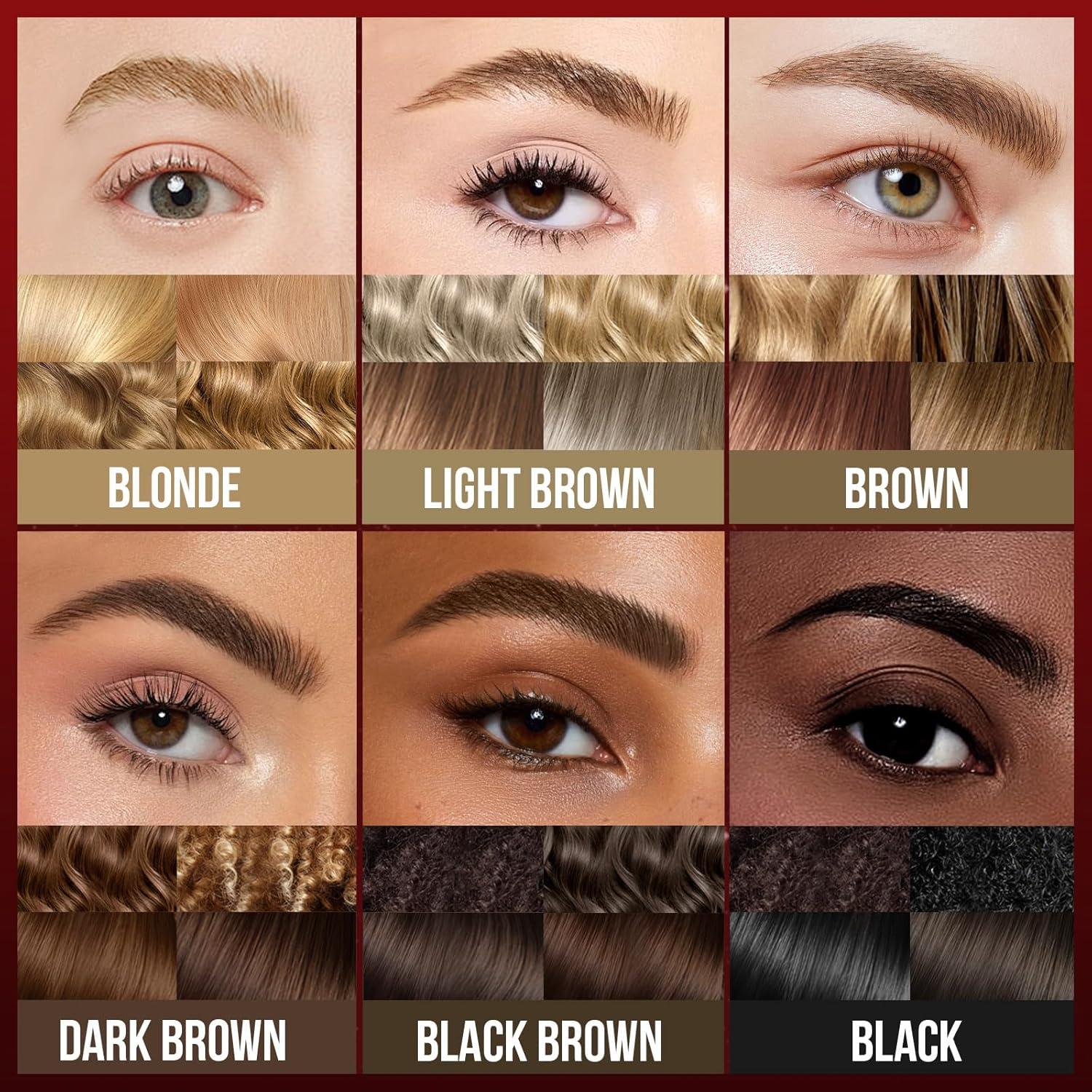 Lápiz de Cejas Vevivia Marrón Oscuro - Doble Cepillo y Curvado