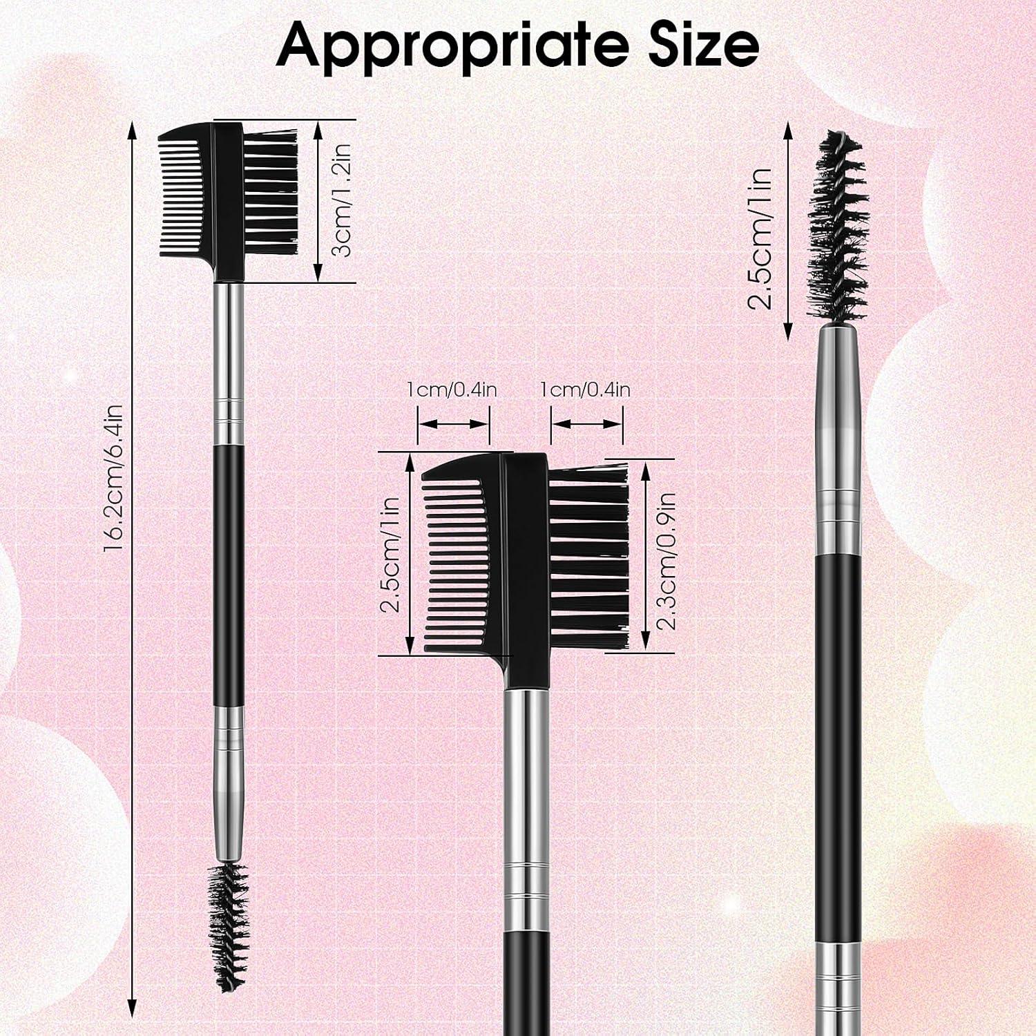 Cobee 12 Piezas Cepillos de Cejas y Pestañas 3 en 1