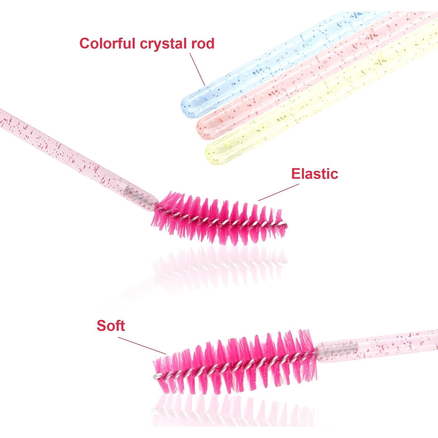 500 Cepillos Desechables para Cejas y Pestañas Exacoo