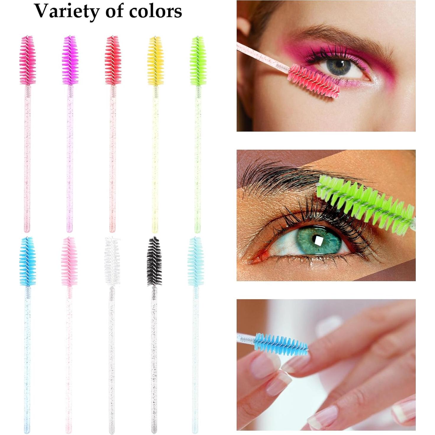 500 Cepillos Desechables para Cejas y Pestañas Exacoo