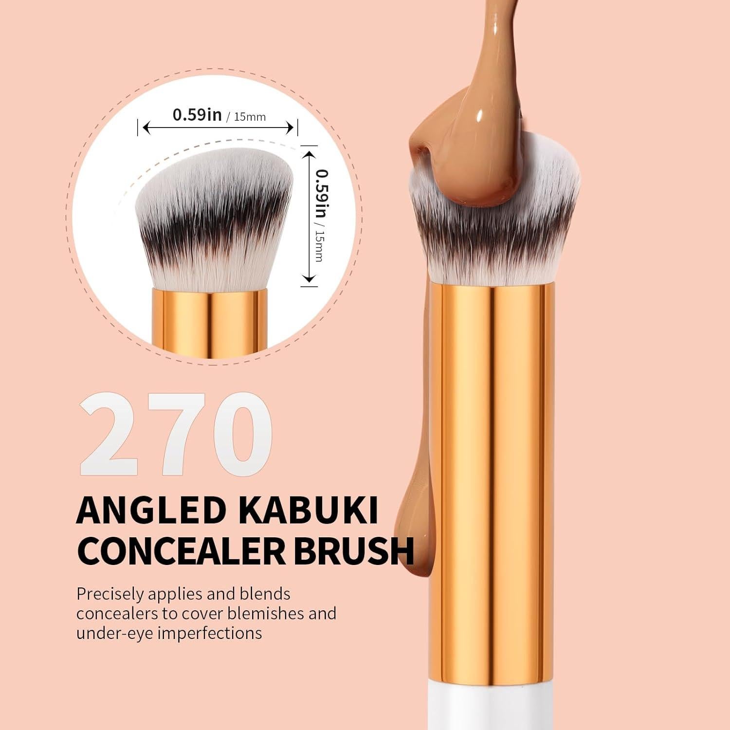 Brochas para Corrector docolor 2PCS Anguladas Kabuki 270/370