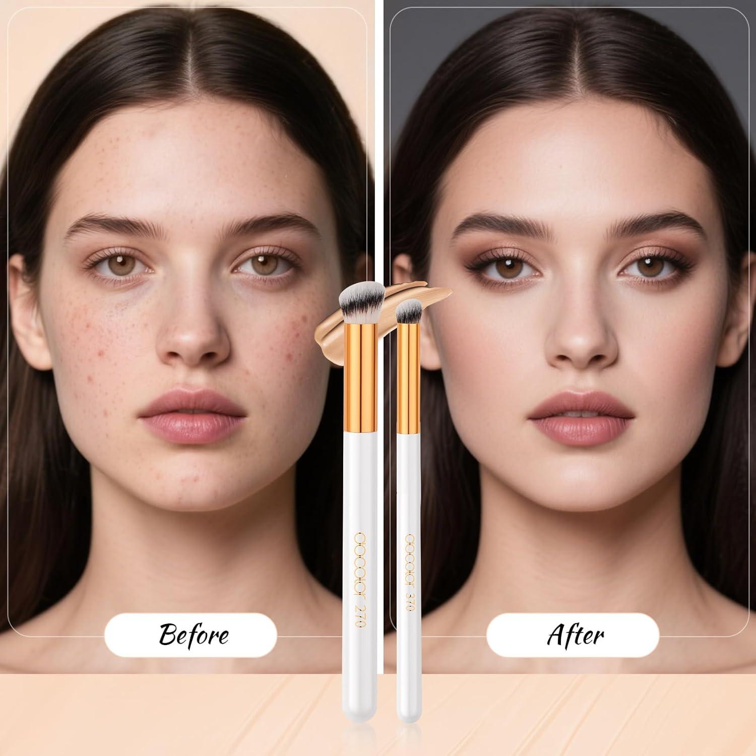 Brochas para Corrector docolor 2PCS Anguladas Kabuki 270/370