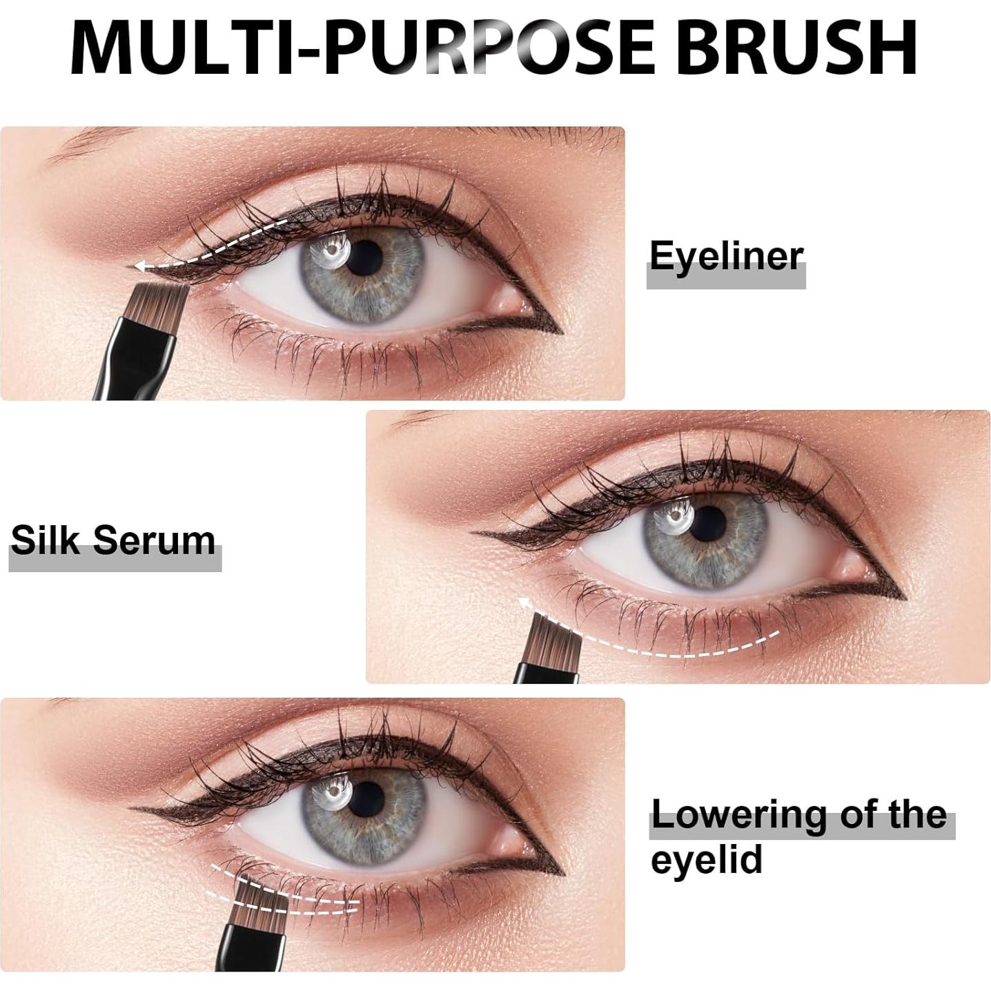 Brocha de Delineador Angulada BeautyFactor - Precisión y Control