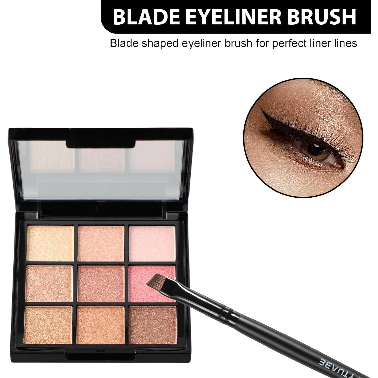 Brocha de Delineador Angulada BeautyFactor - Precisión y Control