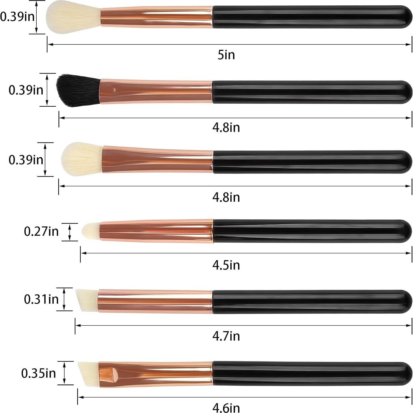 Juego de Brochas de Maquillaje para Ojos Urtlia 6 Piezas Suaves