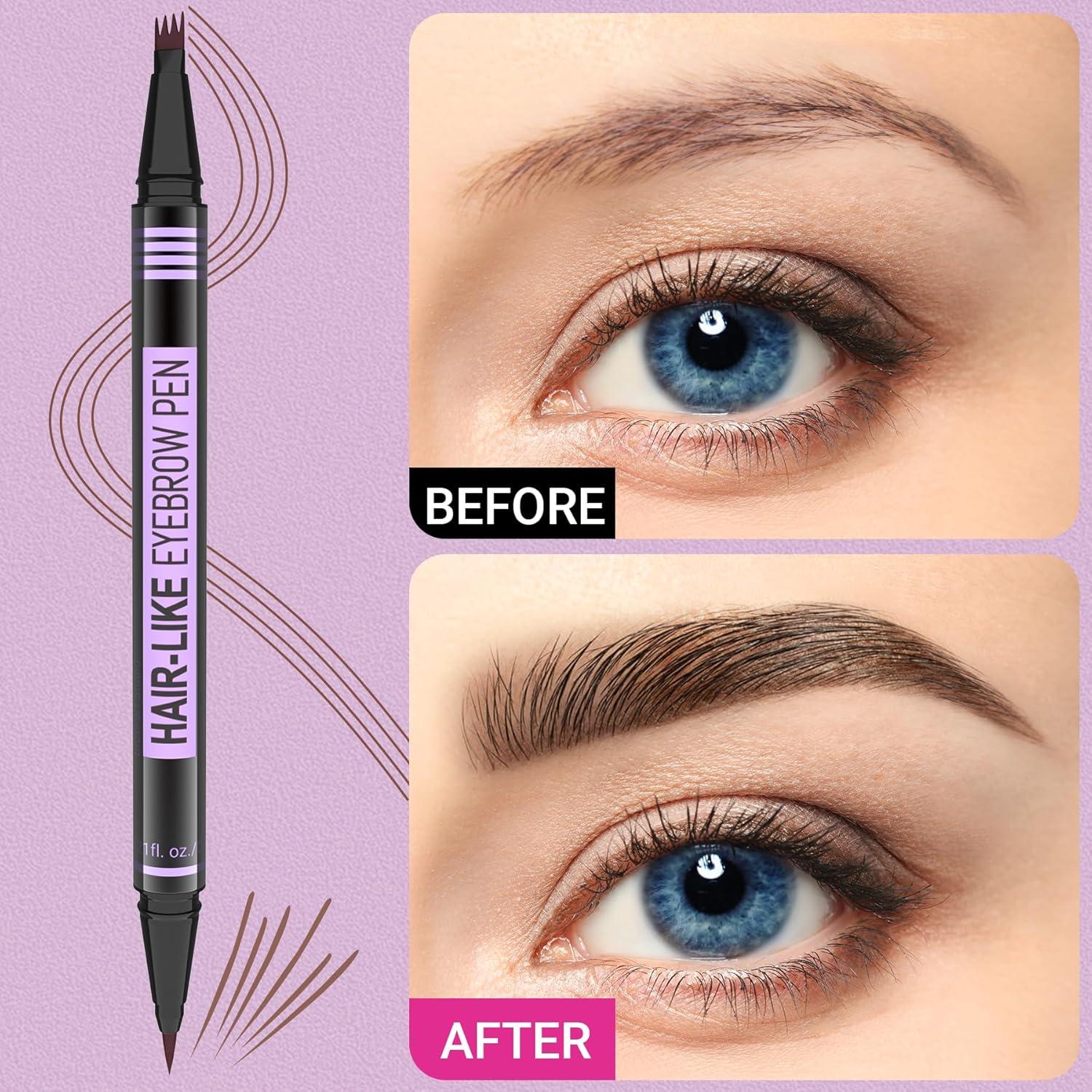 Lápiz de Cejas iMethod 2-en-1 Marrón Oscuro - Microblading