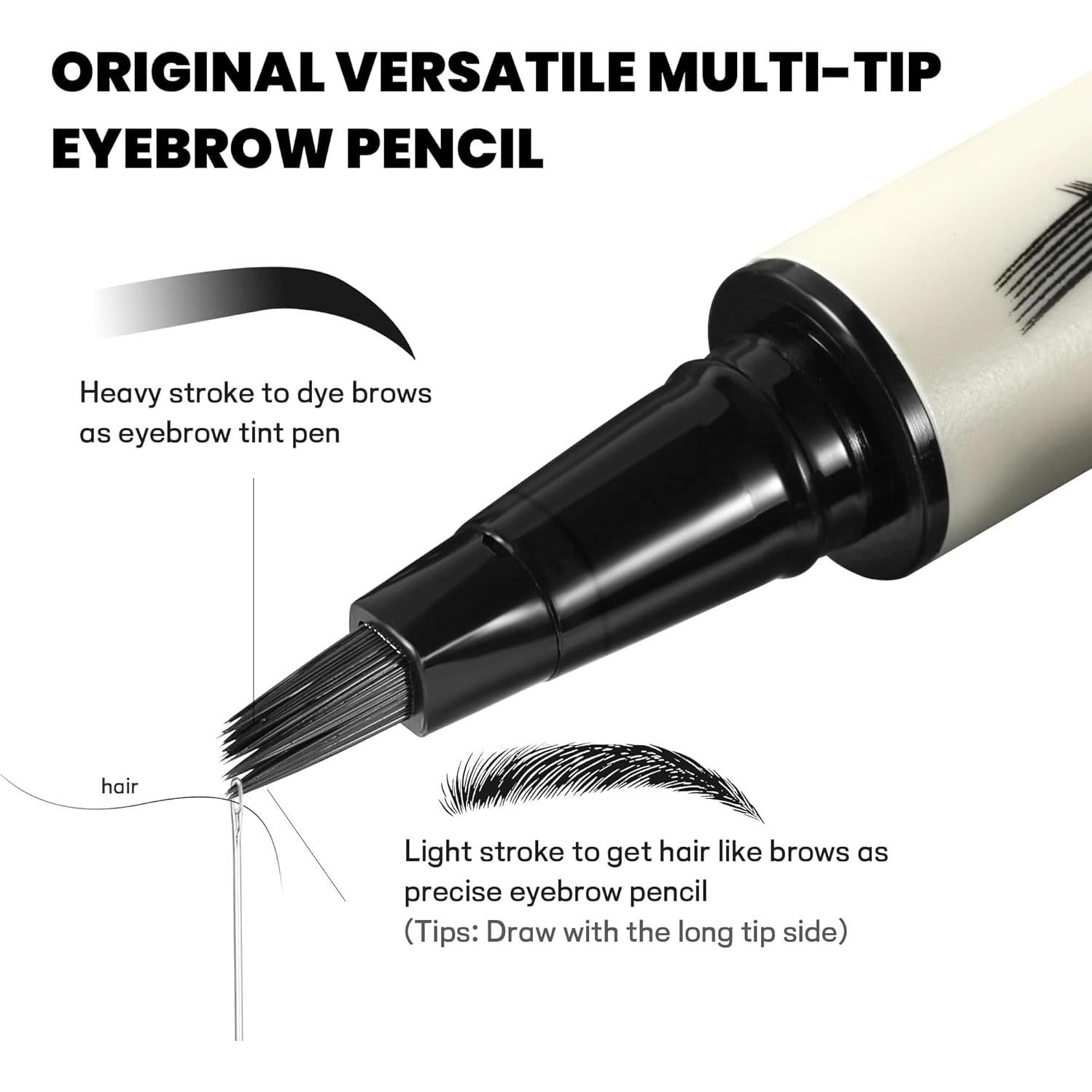 Paquete de 2 Lápices de Microblading Espoce Makeup Marrón Medio