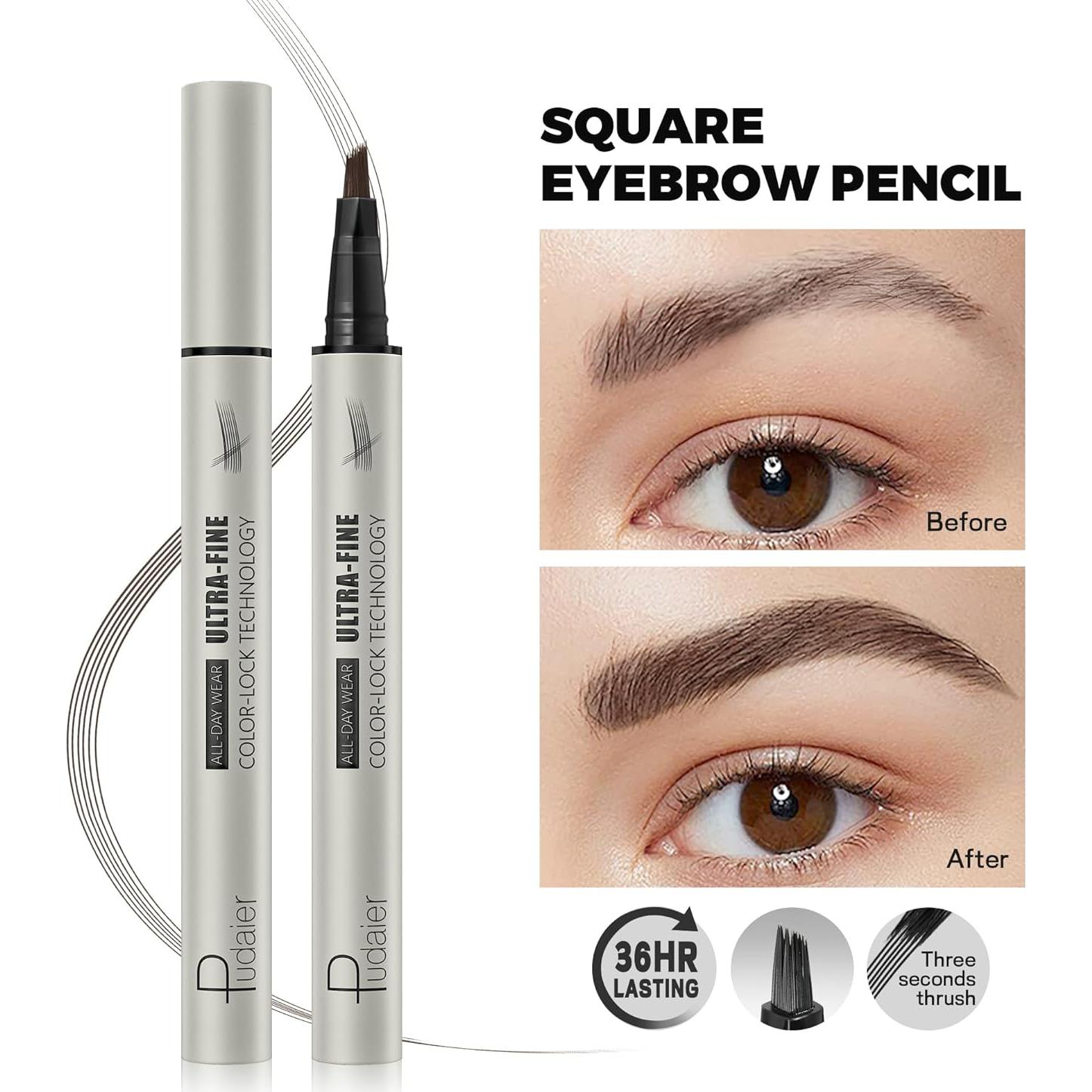 Paquete de 2 Lápices de Microblading Espoce Makeup Marrón Medio