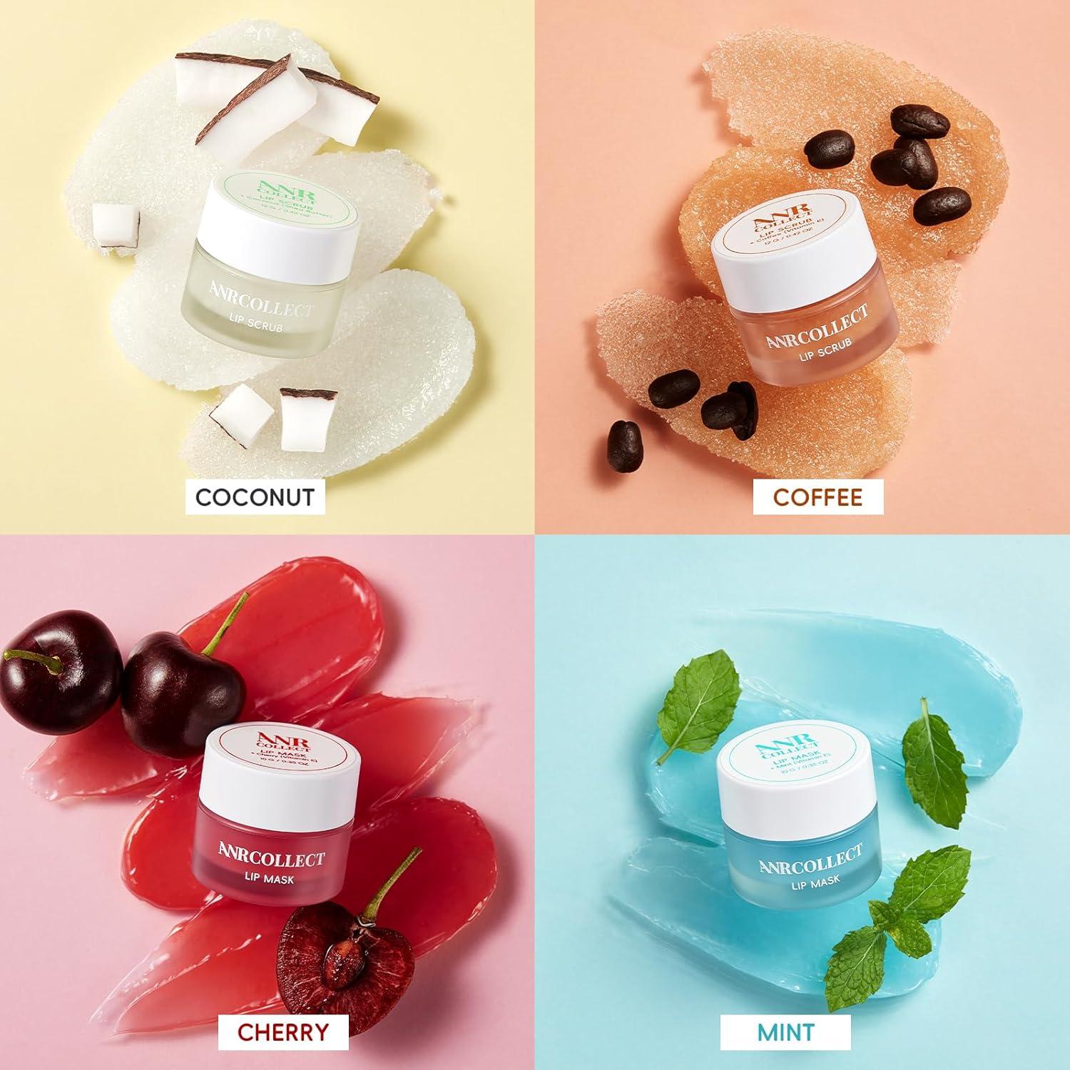 Kit de Cuidado Labial ANRCOLLECT - 4 Piezas Exfoliante y Mascarilla