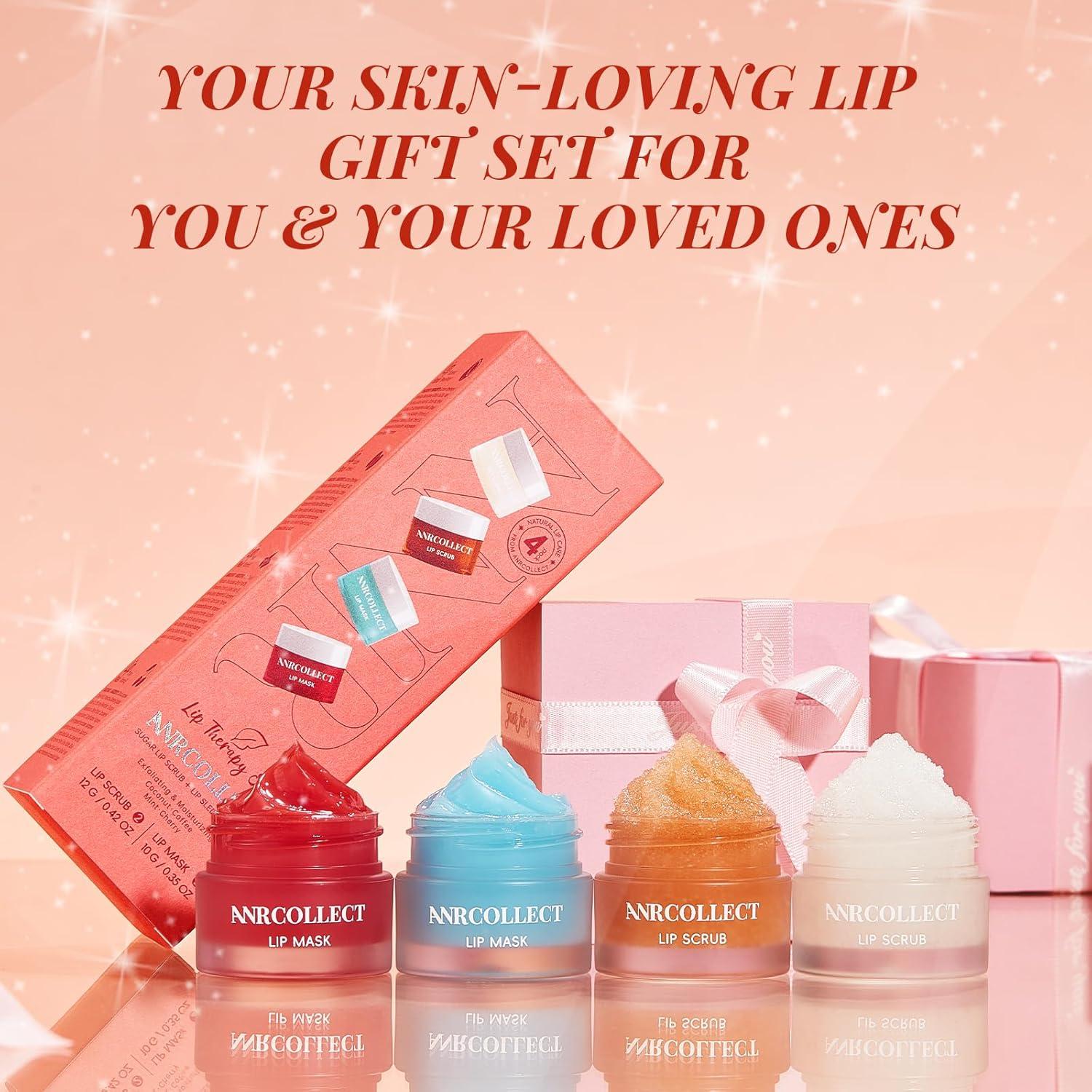 Kit de Cuidado Labial ANRCOLLECT - 4 Piezas Exfoliante y Mascarilla