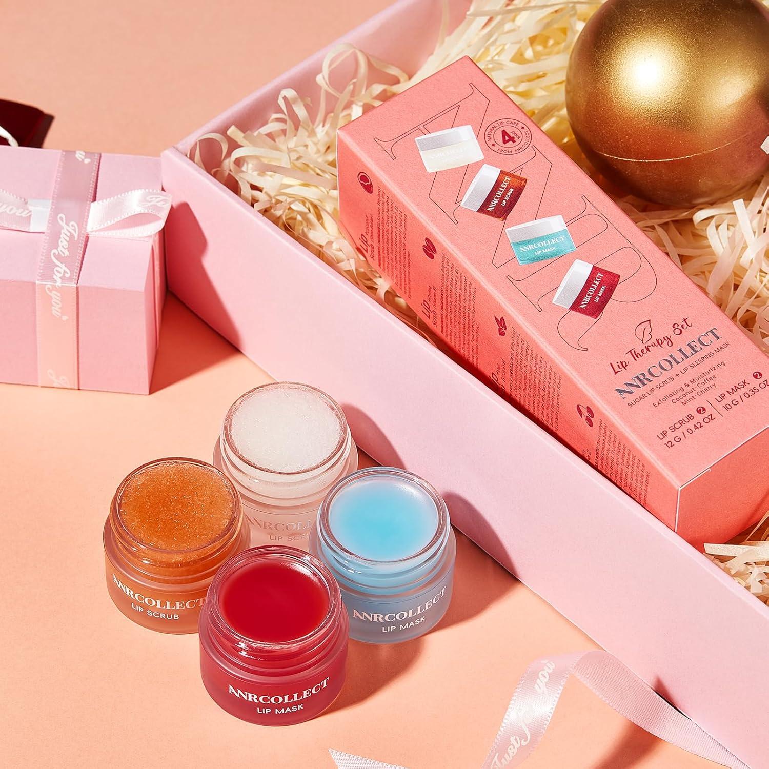 Kit de Cuidado Labial ANRCOLLECT - 4 Piezas Exfoliante y Mascarilla