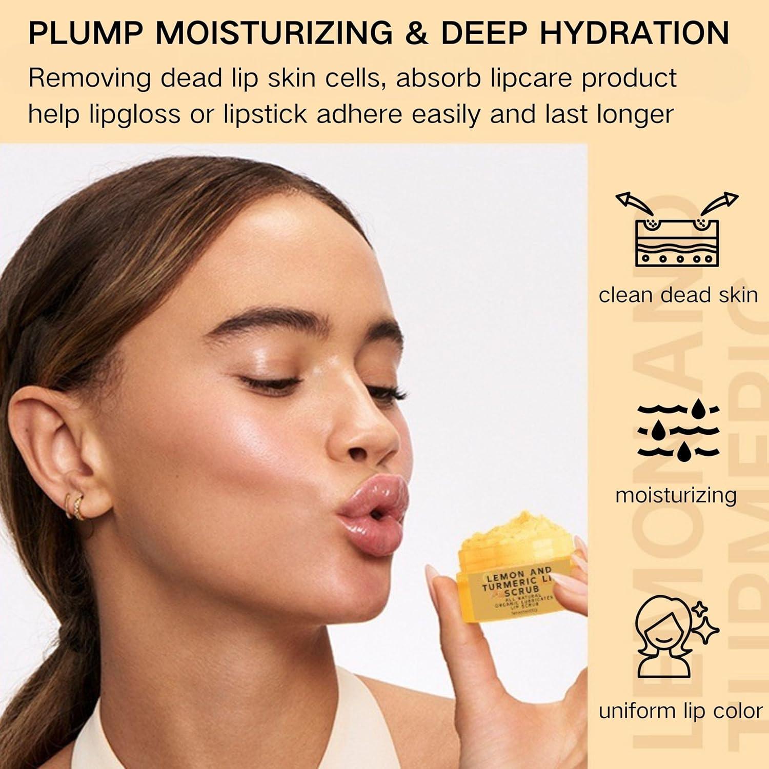 Exfoliante Labial Natural ZBMCYHCXH con Cúrcuma y Limón 68g