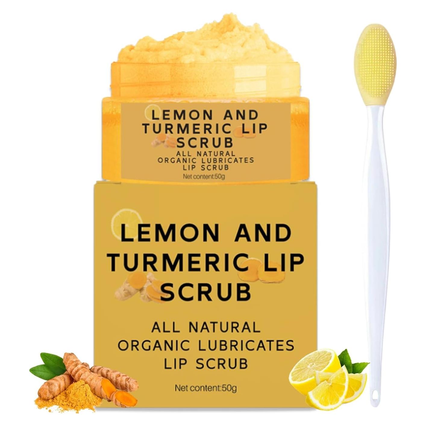 Exfoliante Labial de Limón y Cúrcuma MrCuvaryas 50g con Cepillo