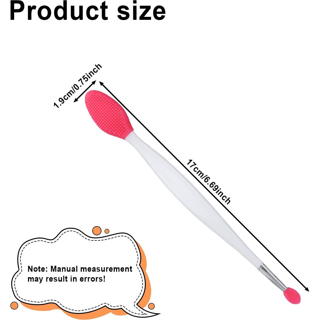 5 Cepillos Exfoliantes de Labios Silicona BOXOB 17x1.9cm