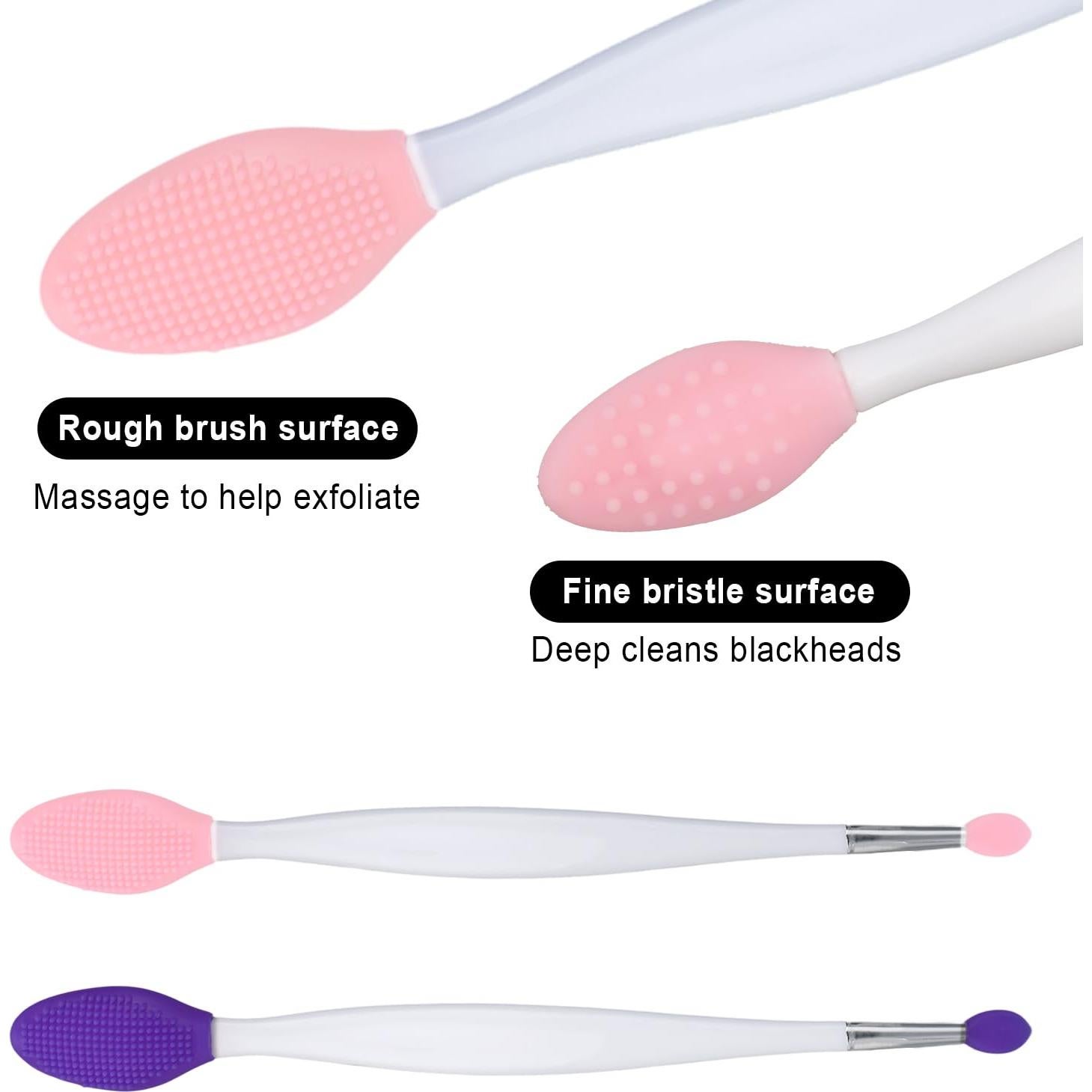 5 Cepillos Exfoliantes de Labios Silicona BOXOB 17x1.9cm