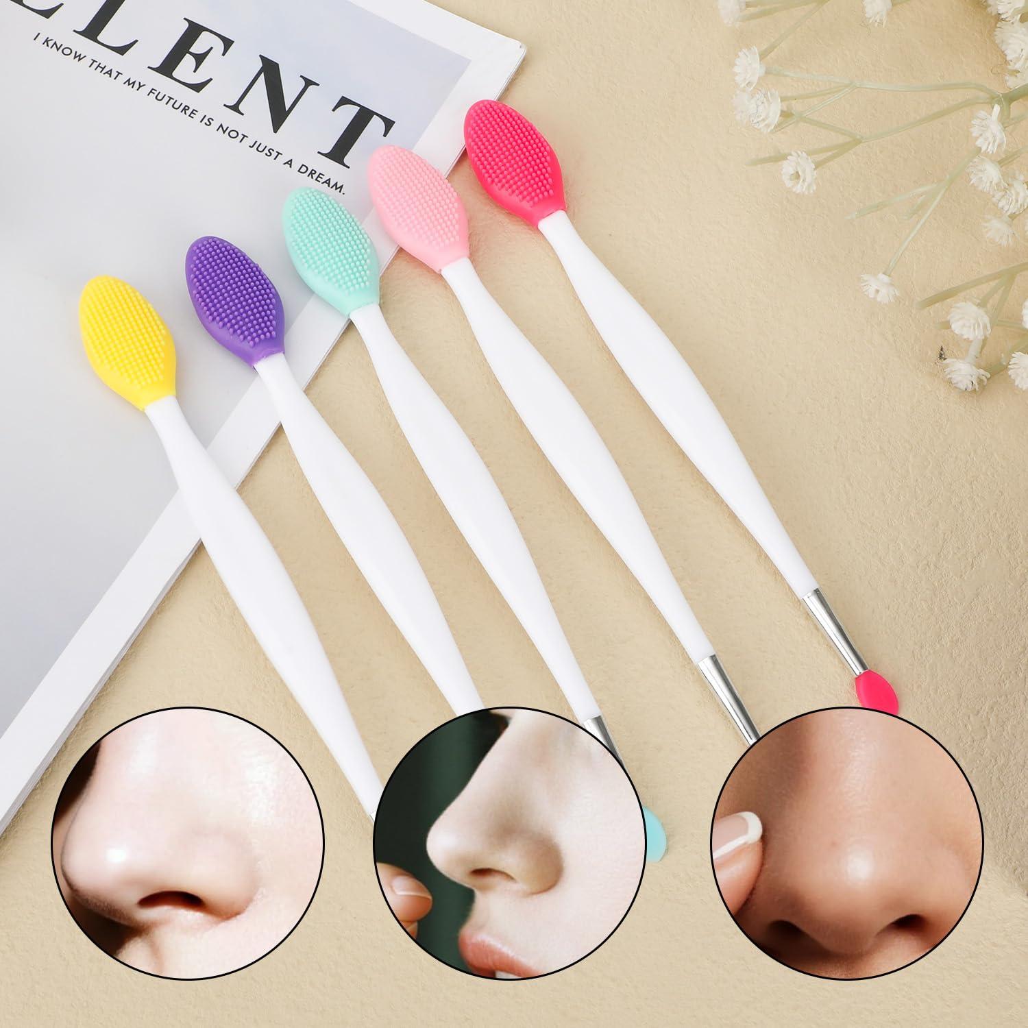 5 Cepillos Exfoliantes de Labios Silicona BOXOB 17x1.9cm