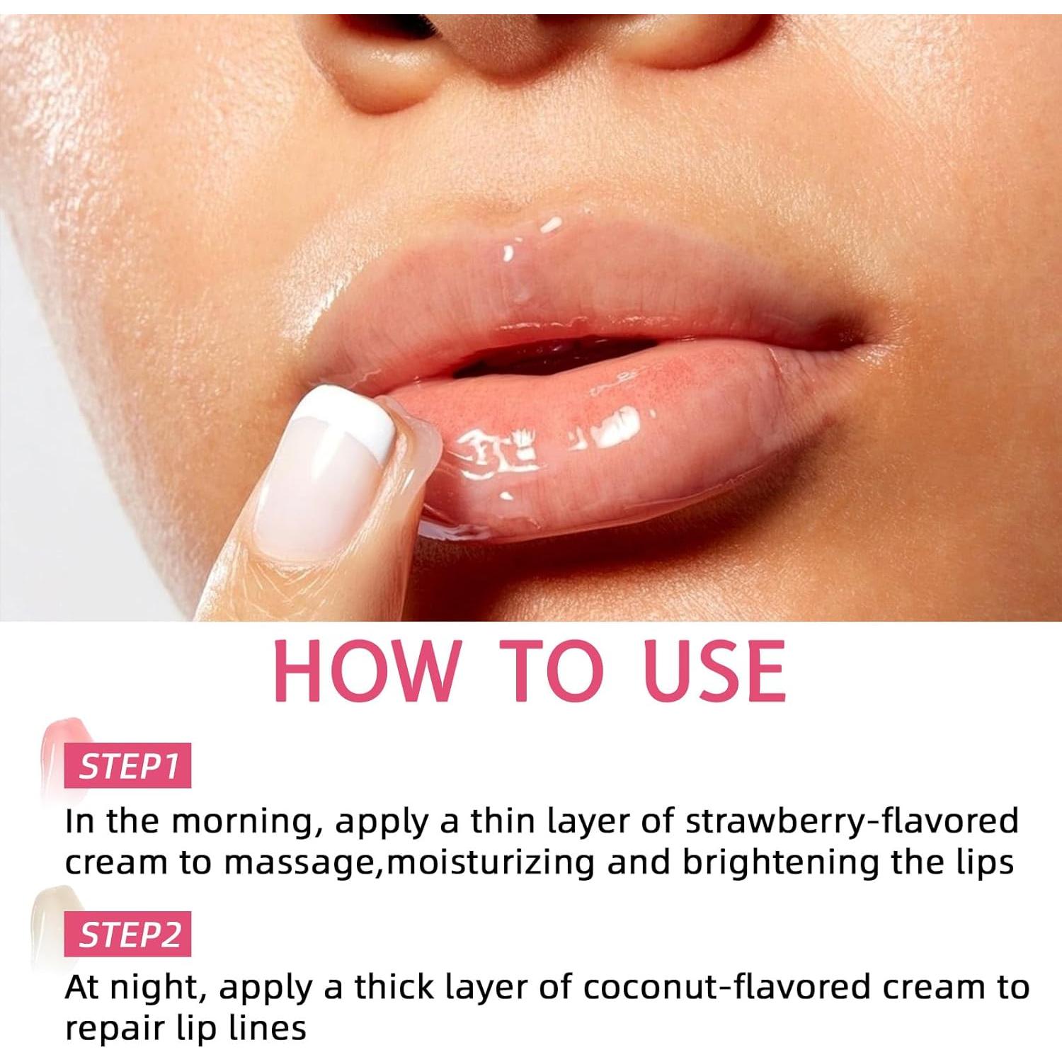 Conjunto de Cuidado Labial DIMOT - Mascarilla y Exfoliante de Fresa 39.68 g