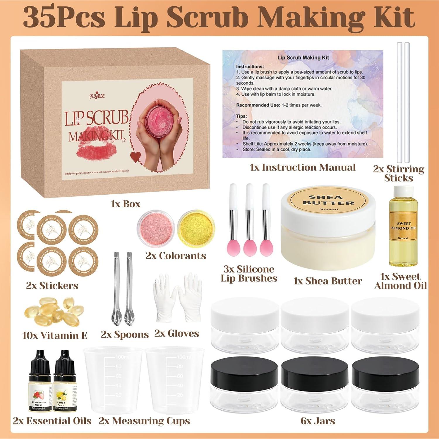 Kit DIY Exfoliante Labial JUYRLE - 35 Piezas Natural