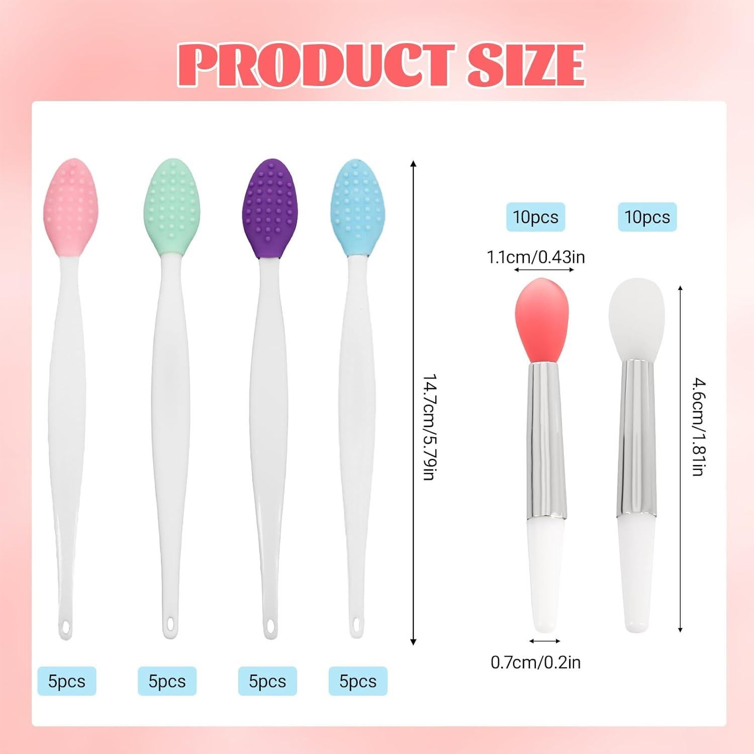 Exfoliador de Labios Mzario - 40 Piezas Silicona Suave