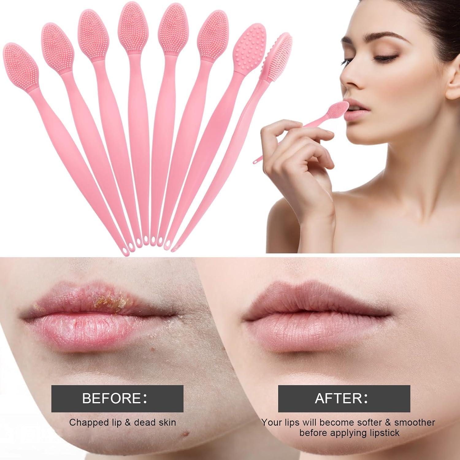 Cepillos Exfoliantes de Labios Beomeen - Paquete de 20 Rosa