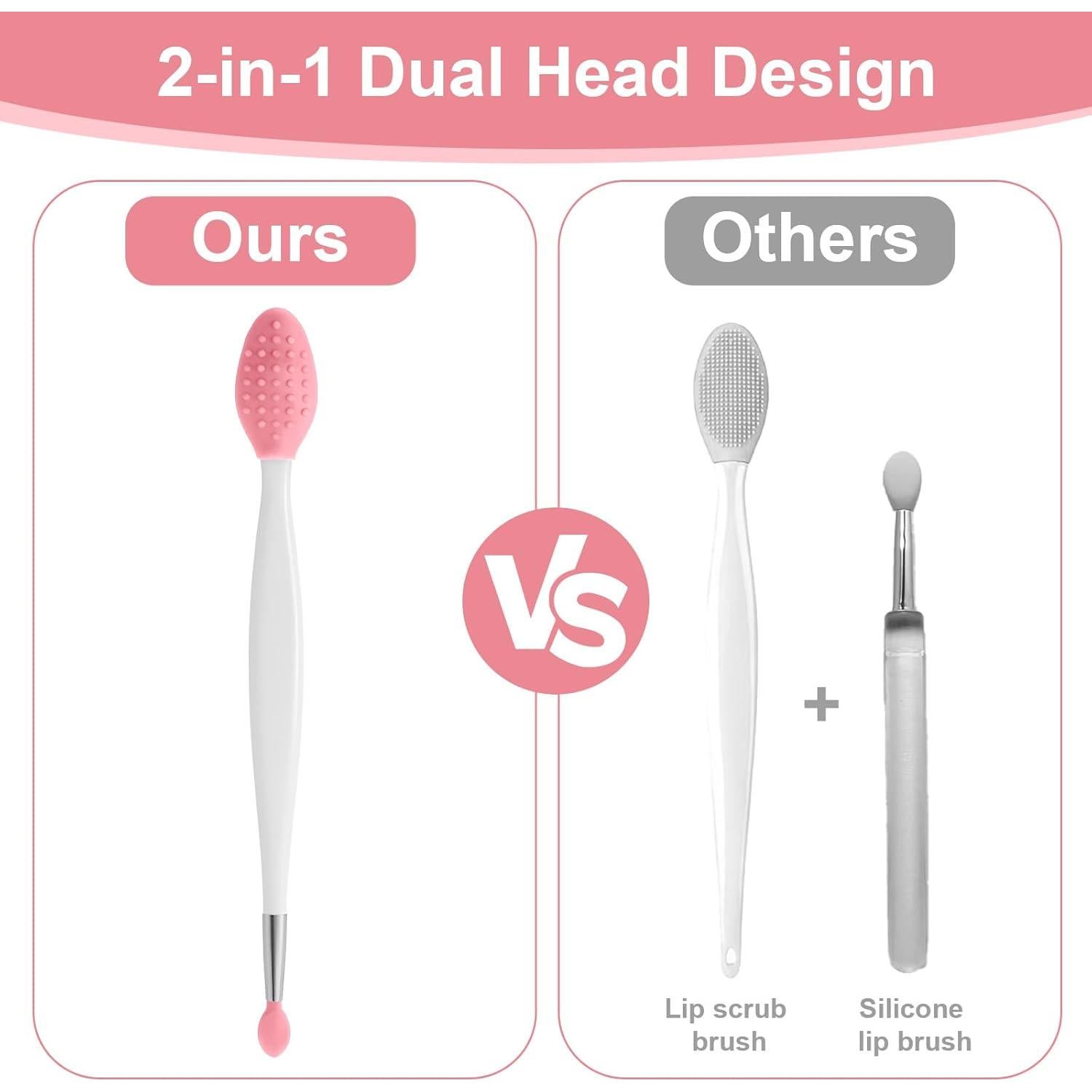 10 Cepillos Exfoliantes de Labios Silicona XLIUAX 3-en-1